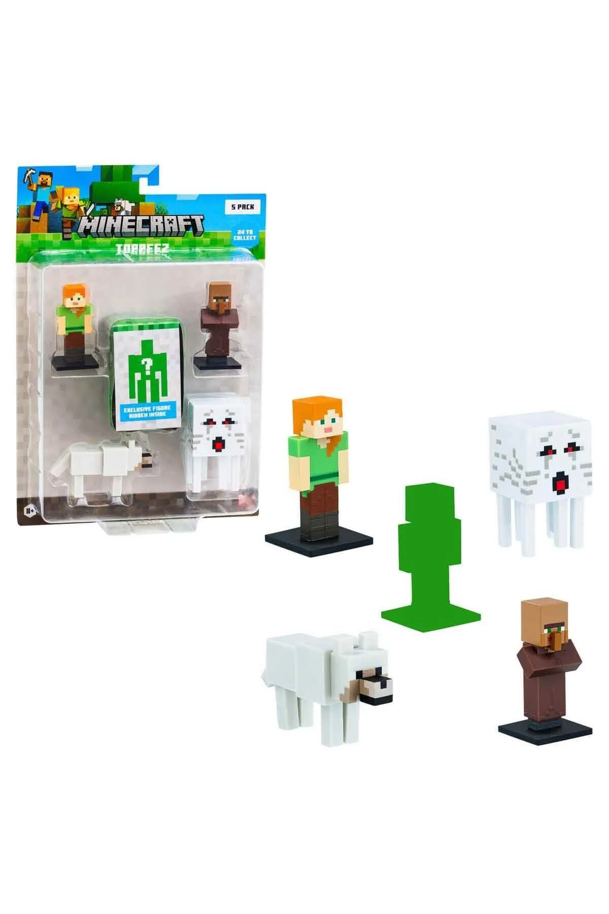 اسباب بازی های فیگور شخصیت ست 5 تکه TOPPEEZ با الکس Minecraft