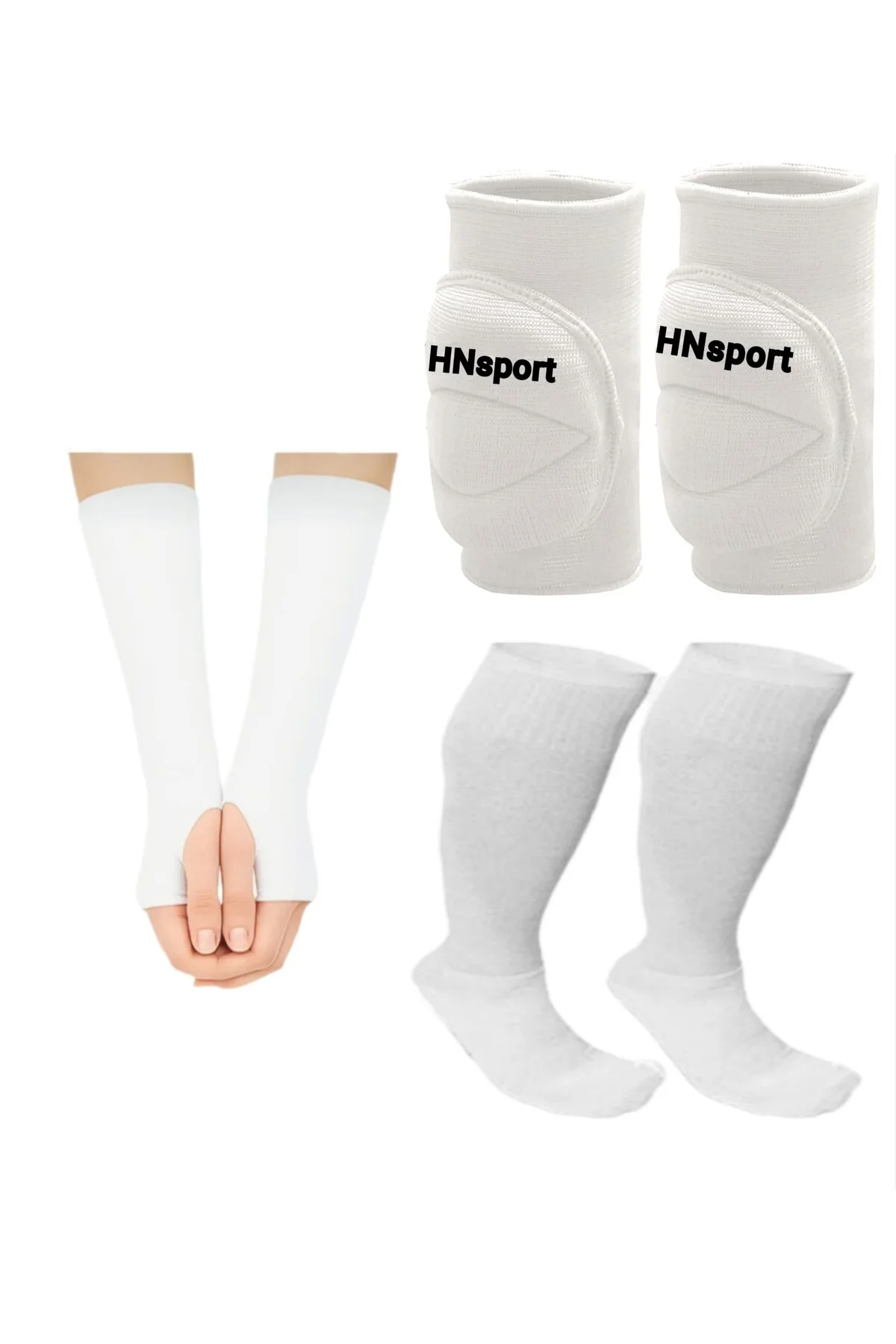 زانو بند والیبال مردانه و زنانه مجموعه 1 جفت لنت + دست جوراب HNsport
