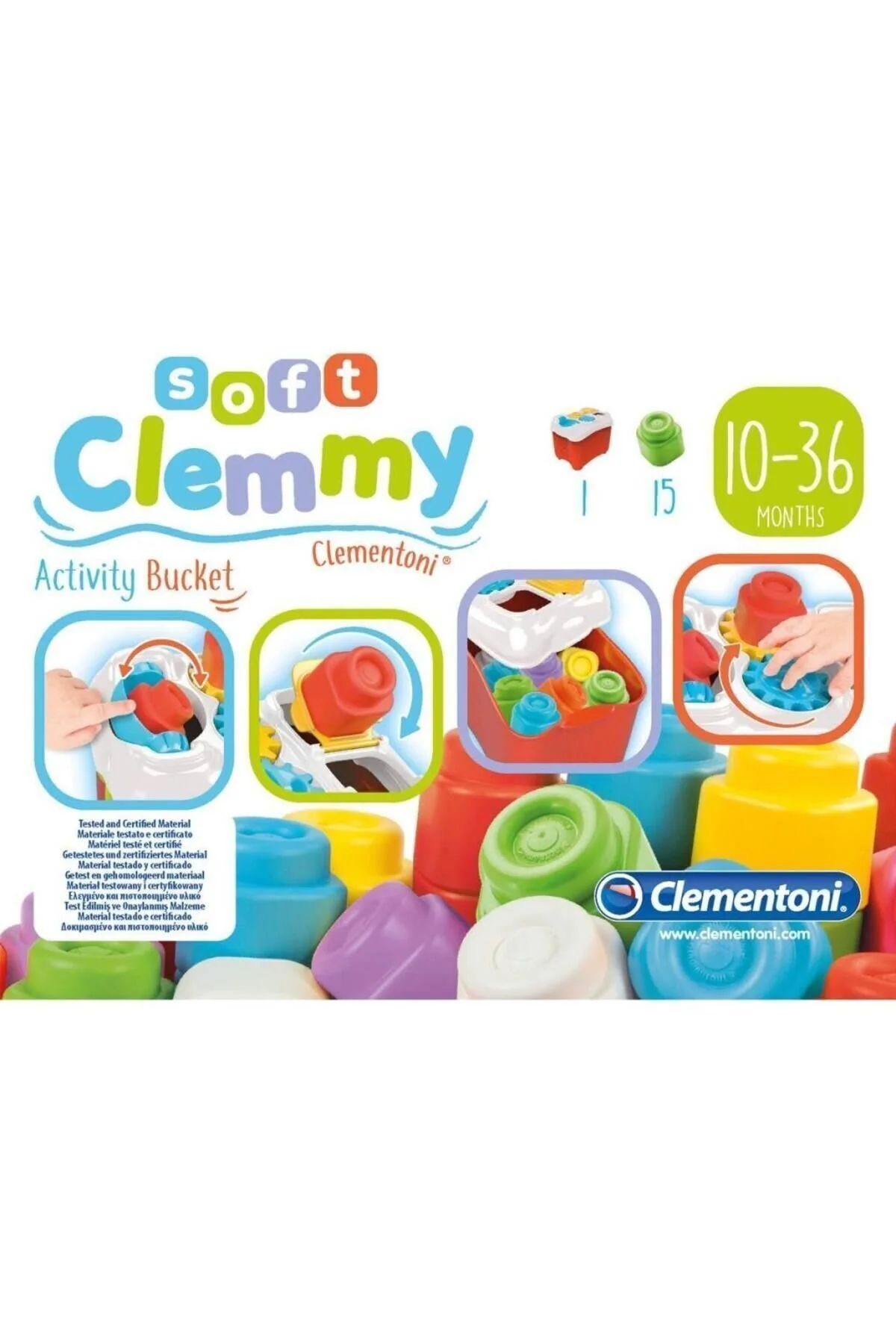 Clementoni سطل بلوک های کودک Clemmy 15 تکه CLT-17171