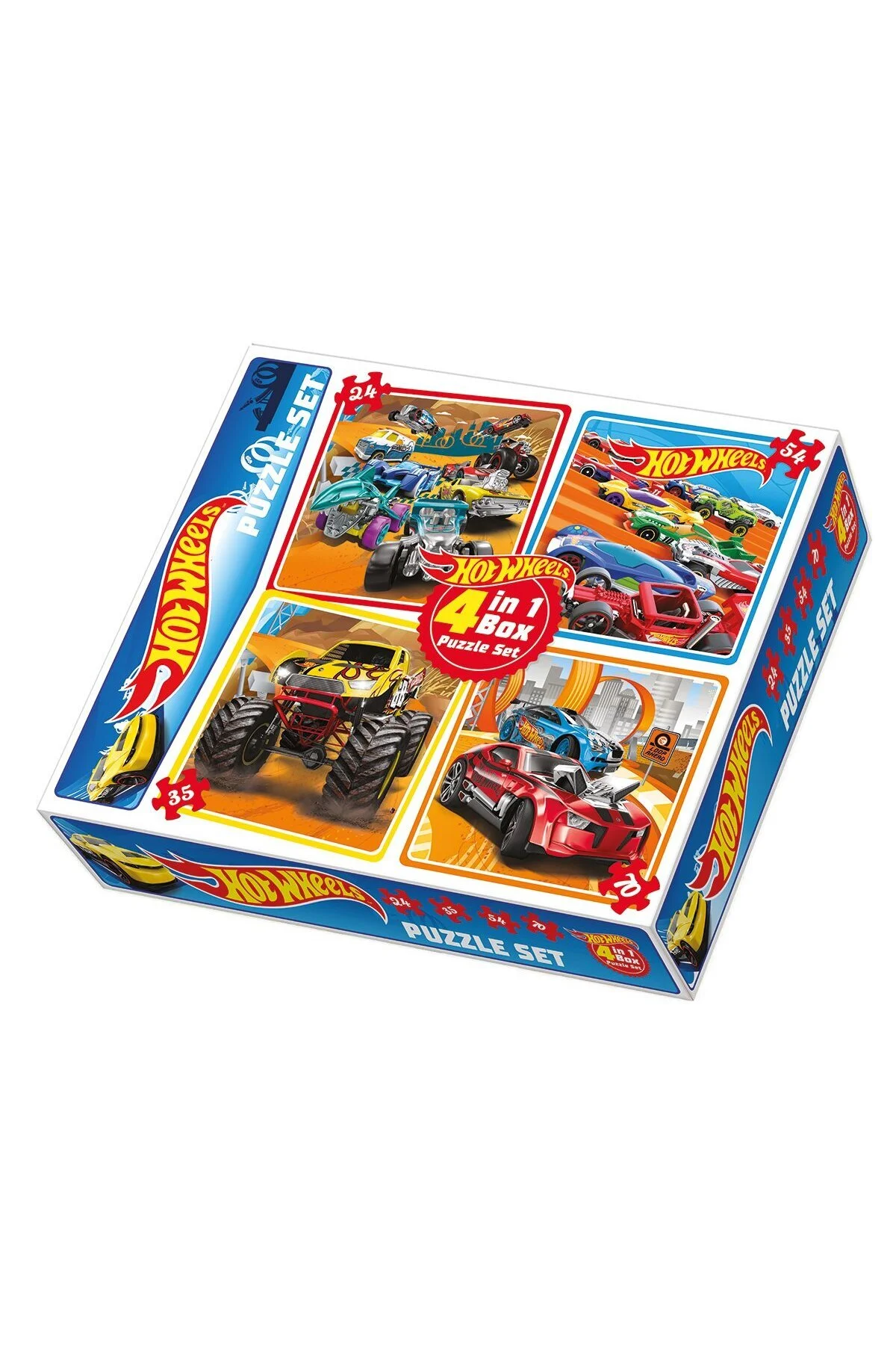 پازل مجموعه FABBATOYS چرخ های داغ 24+35+54+70 قطعه هات ویلز HOT WHEELS
