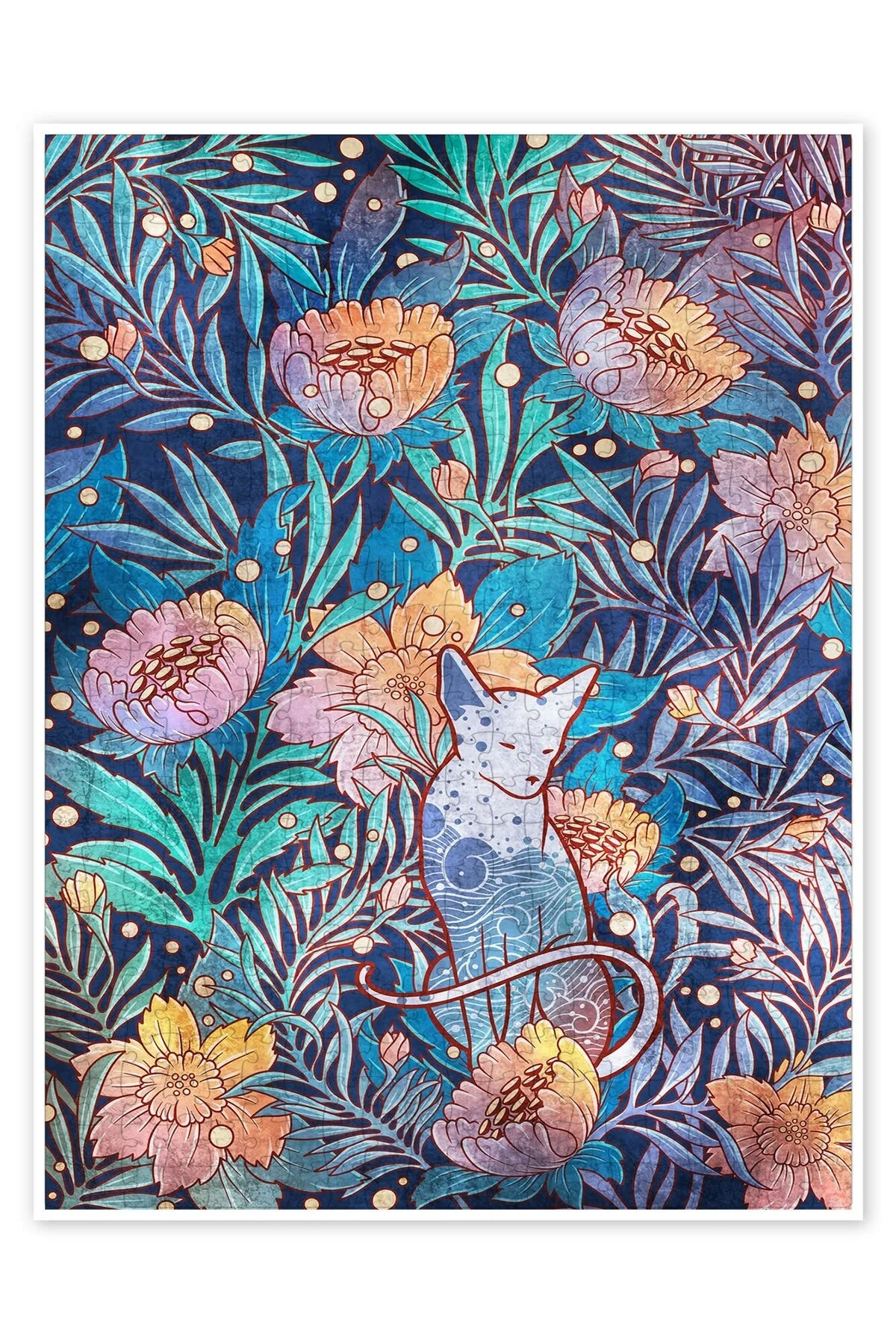 پازل SPHYNX AND WILLOW BLOOM 500 PIECE PUZZLE اره منبت کاری مویی گربه سگ با تم حیوانات جنگل و طبیعت از ترکیه Jeronkarji