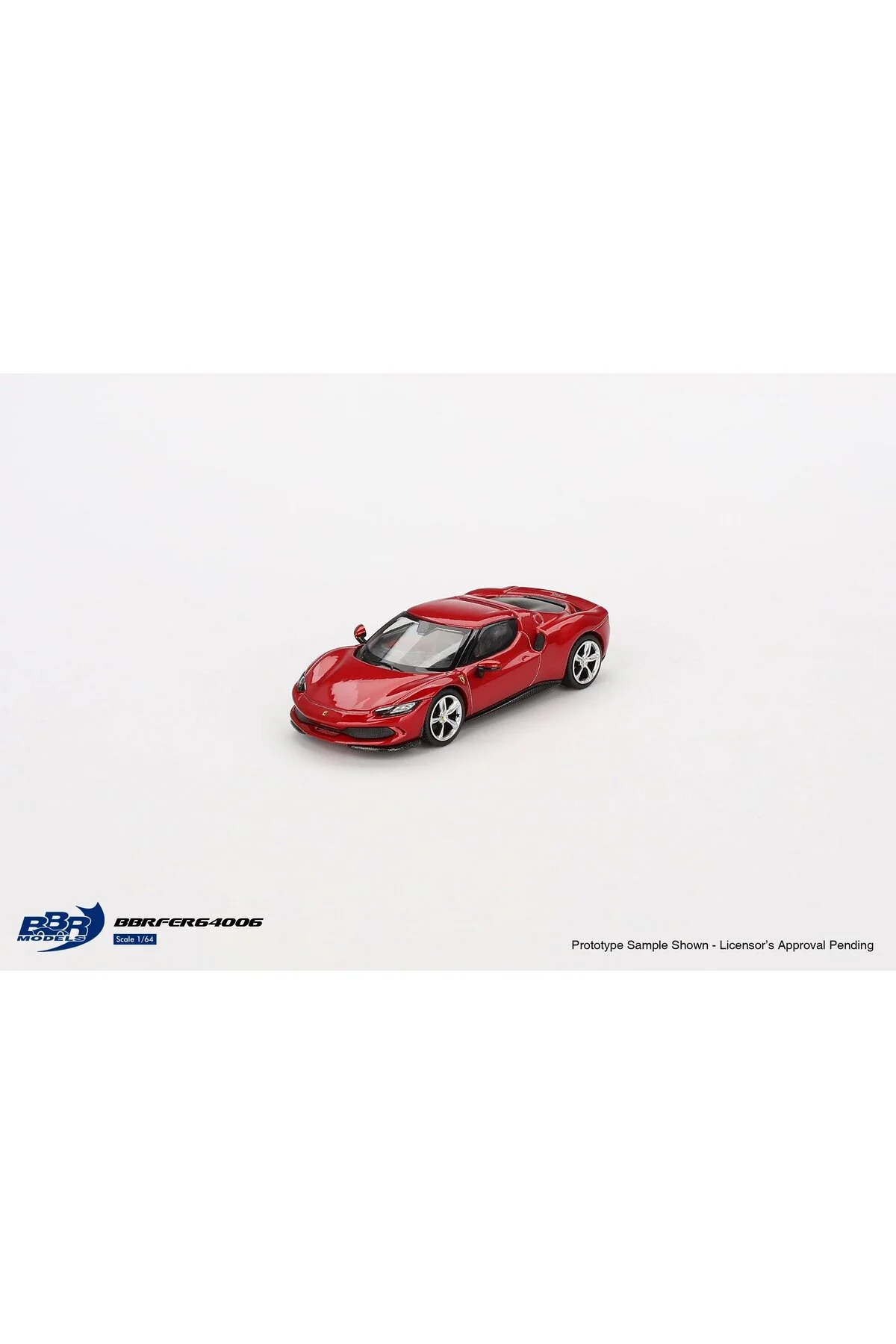مدل خودرو 1 64 BBR فراری 296 GTB ROSSO IMOLA اورجینال mini gt