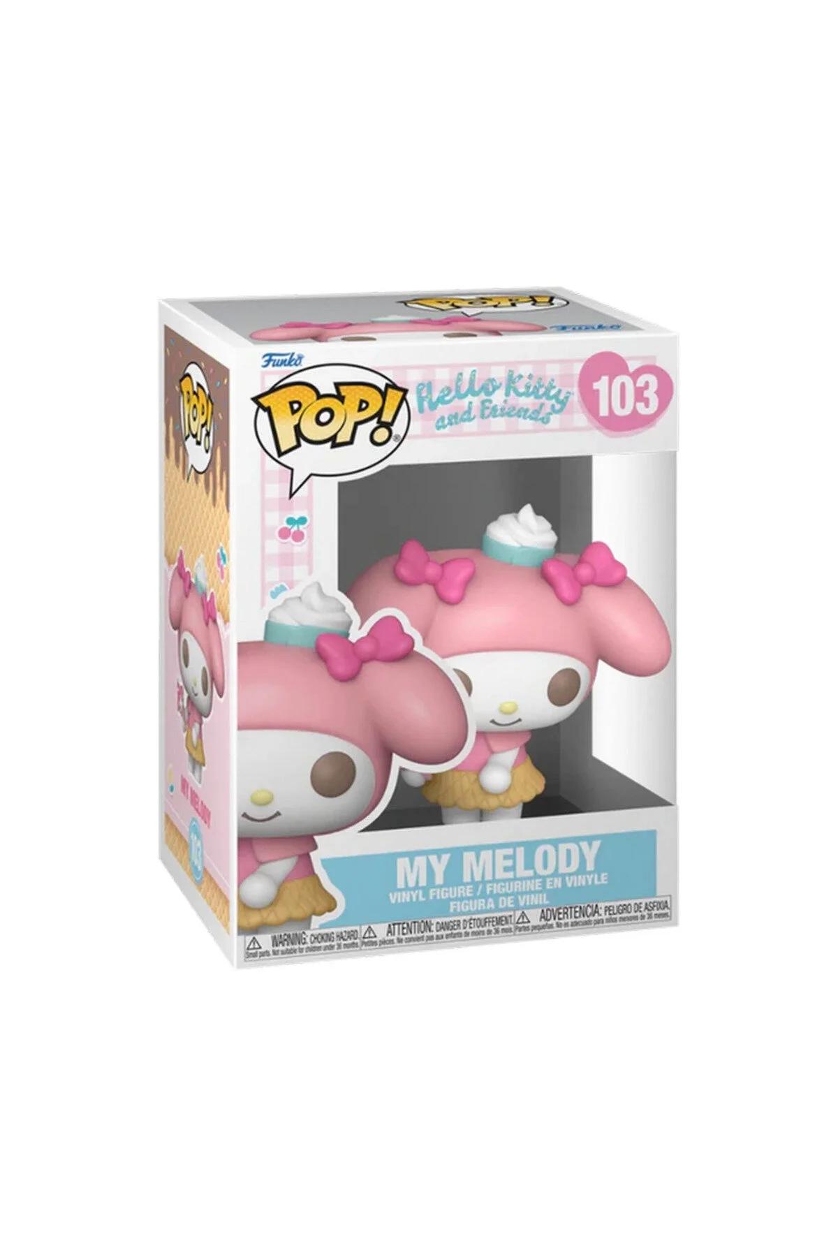 اسباب بازی های فیگور شخصیت پاپ سانریو: سلام بچه گربه ملودی من بستنی Funko