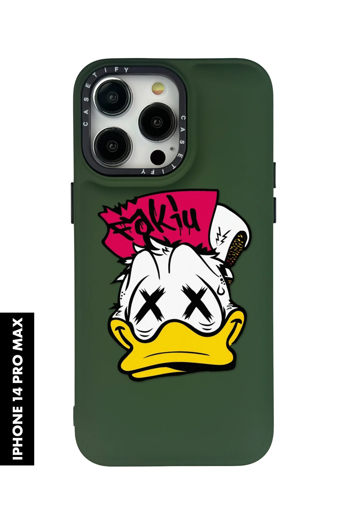 کاور و قاب روبالشی سیلیکونی طرح دار PUNCH DUCK سازگار با IPHONE 14 PRO MAX mooodcase