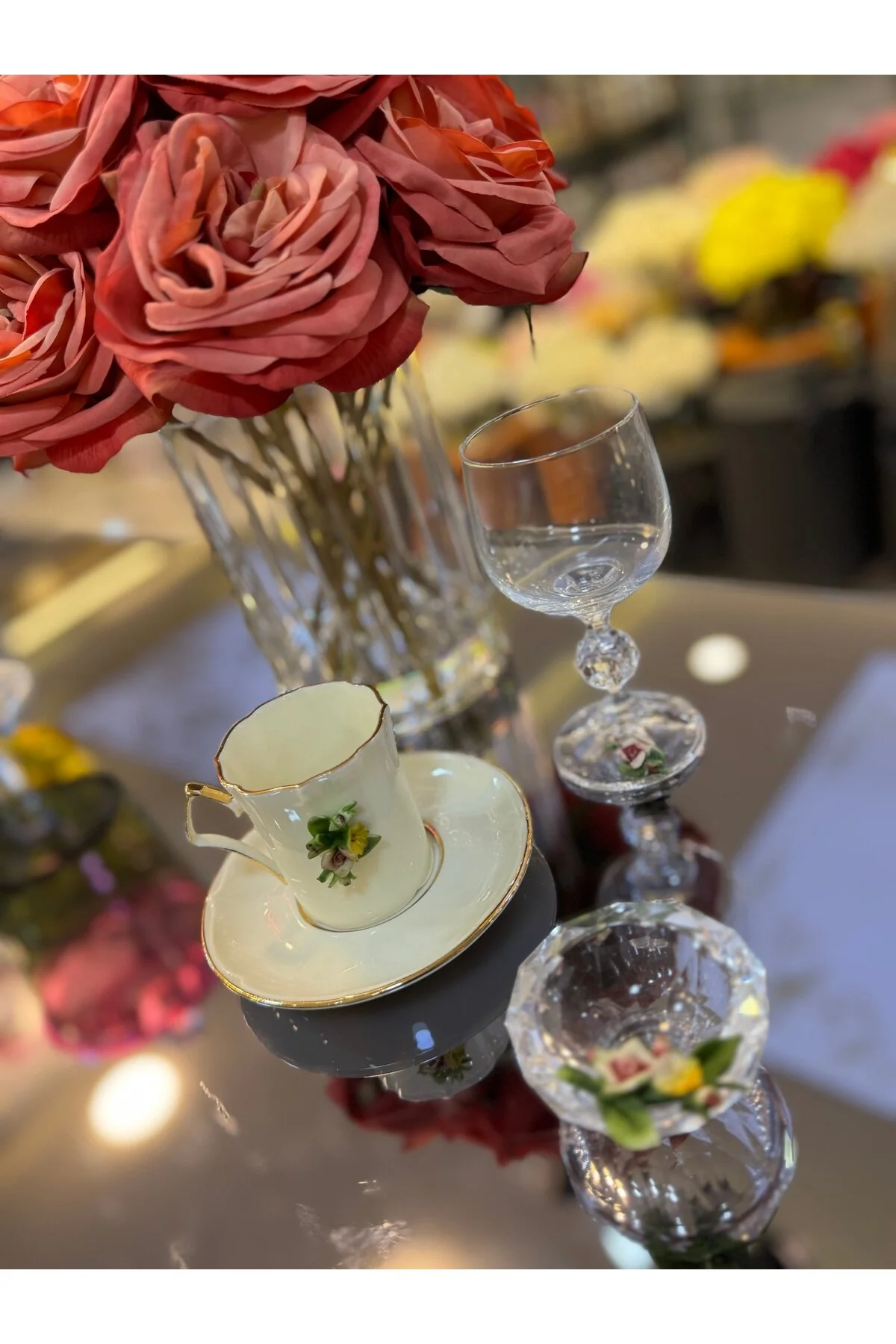 فنجان قهوه ESTERHOMEDECOR برای 6 نفر مجموعه CAPODIMONTE CUP ITALY