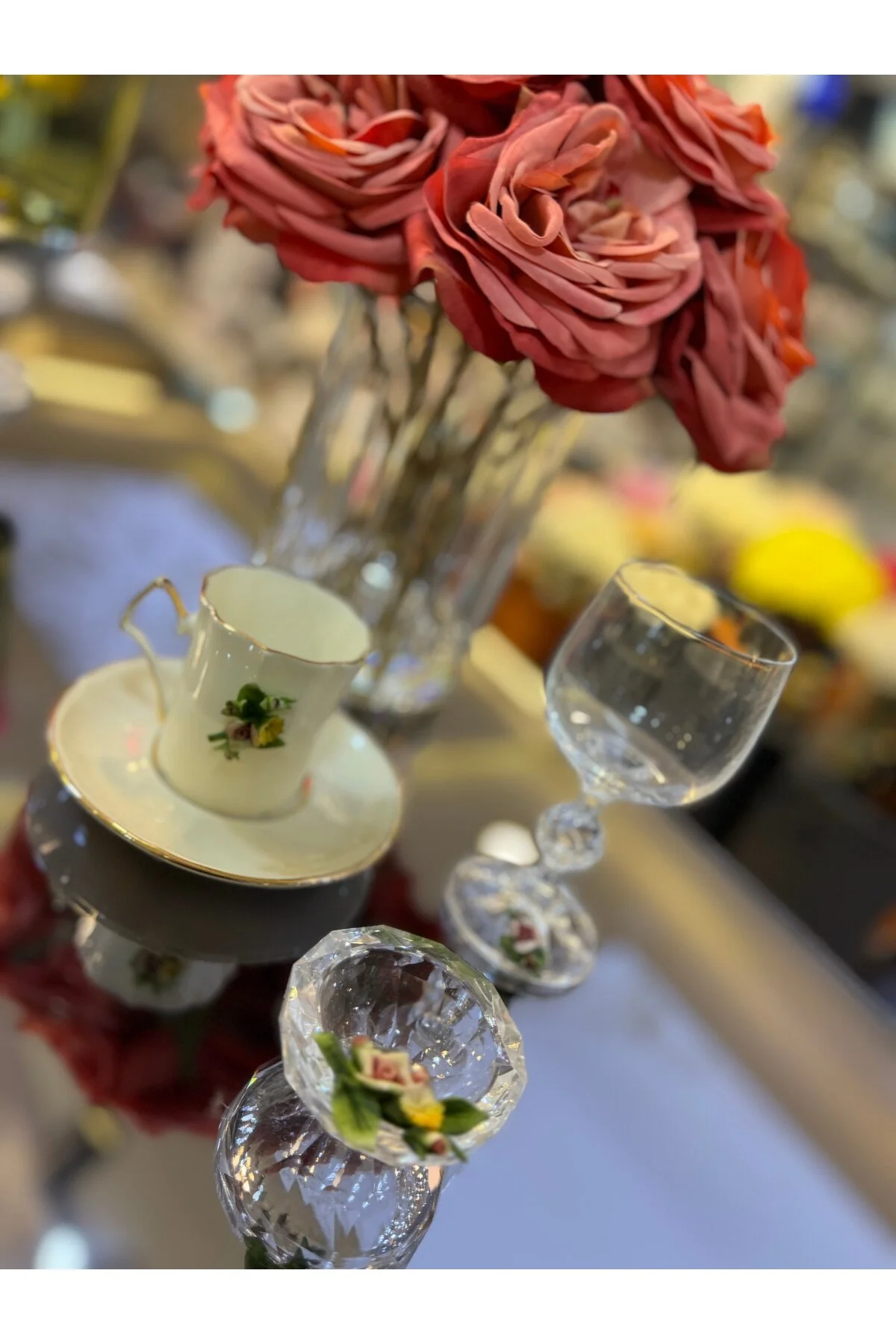 فنجان قهوه ESTERHOMEDECOR برای 6 نفر مجموعه CAPODIMONTE CUP ITALY