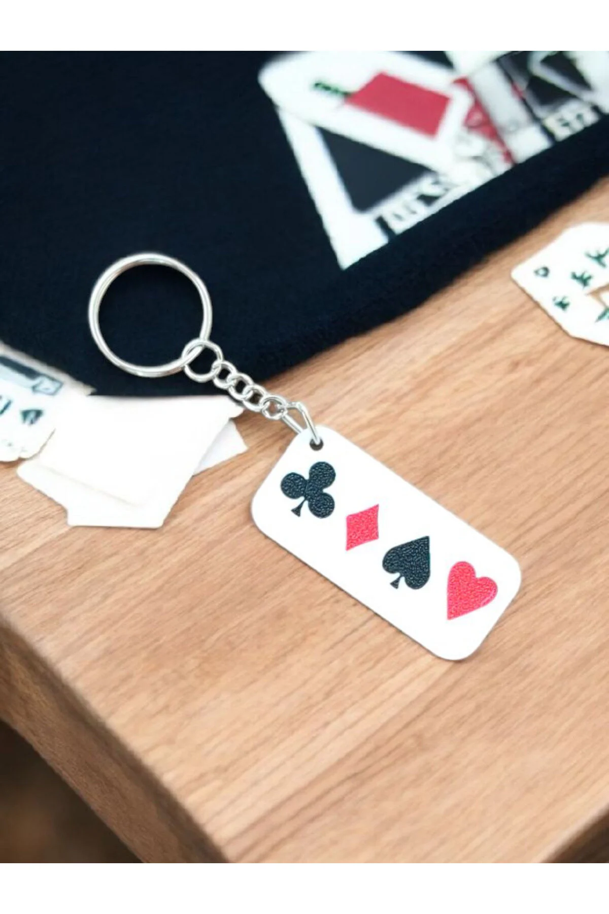 جلیقه کلید جاکلیدی نماد کارت بازی | CLUBS HEARTS SPADES DIAMOND هدیه طراحی ویژه پرینتر سه بعدی multiogz