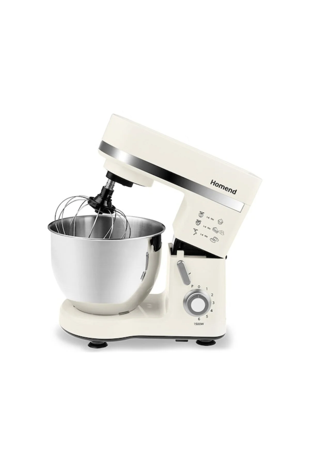 میکسر و ست پایه پروفاشیون 3063H کرم 1500 وات 5 لیتری اورجینال HOMEND