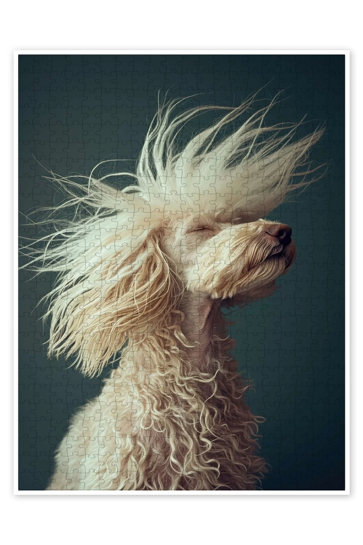 پازل اره منبت کاری مویی 500 تکه مدل موی شورشی POODLE'S REBELLOUS HAIRCUT سگ با موضوع طبیعت و حیوانات جنگل از ترکیه Jeronkarji