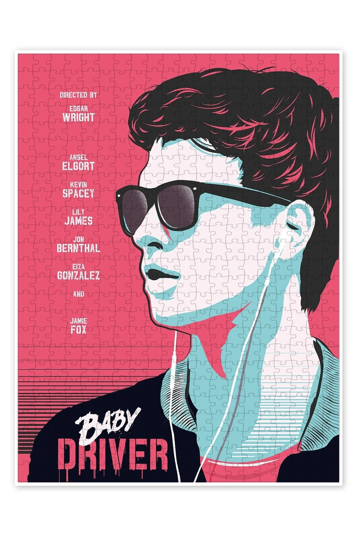 پازل BABY DRIVER 500 PIECE PUZZLE اره منبت کاری مویی فیلم کلاسیک از ترکیه Jeronkarji