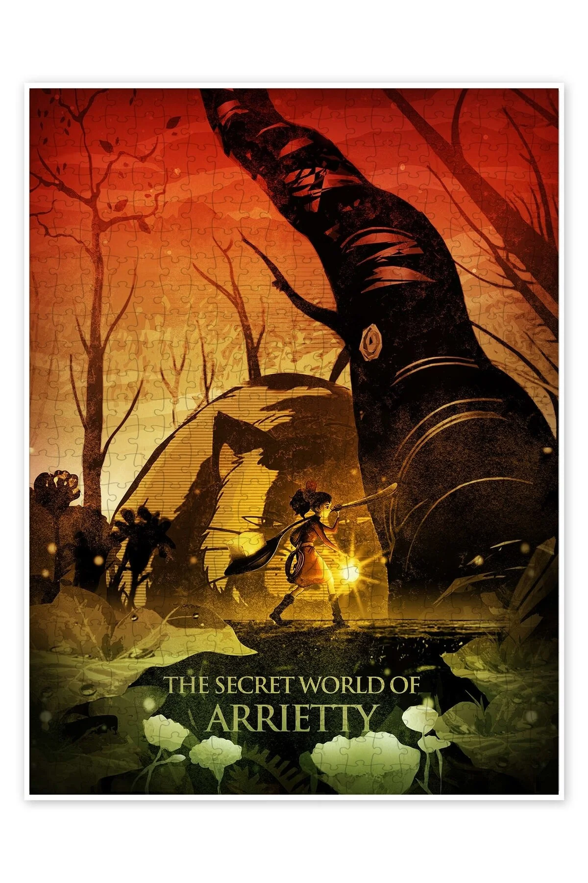 پازل THE SECRET WORLD 500 PIECE اره منبت کاری مویی ARRIETTY با موضوع فیلم کلاسیک از ترکیه Jeronkarji