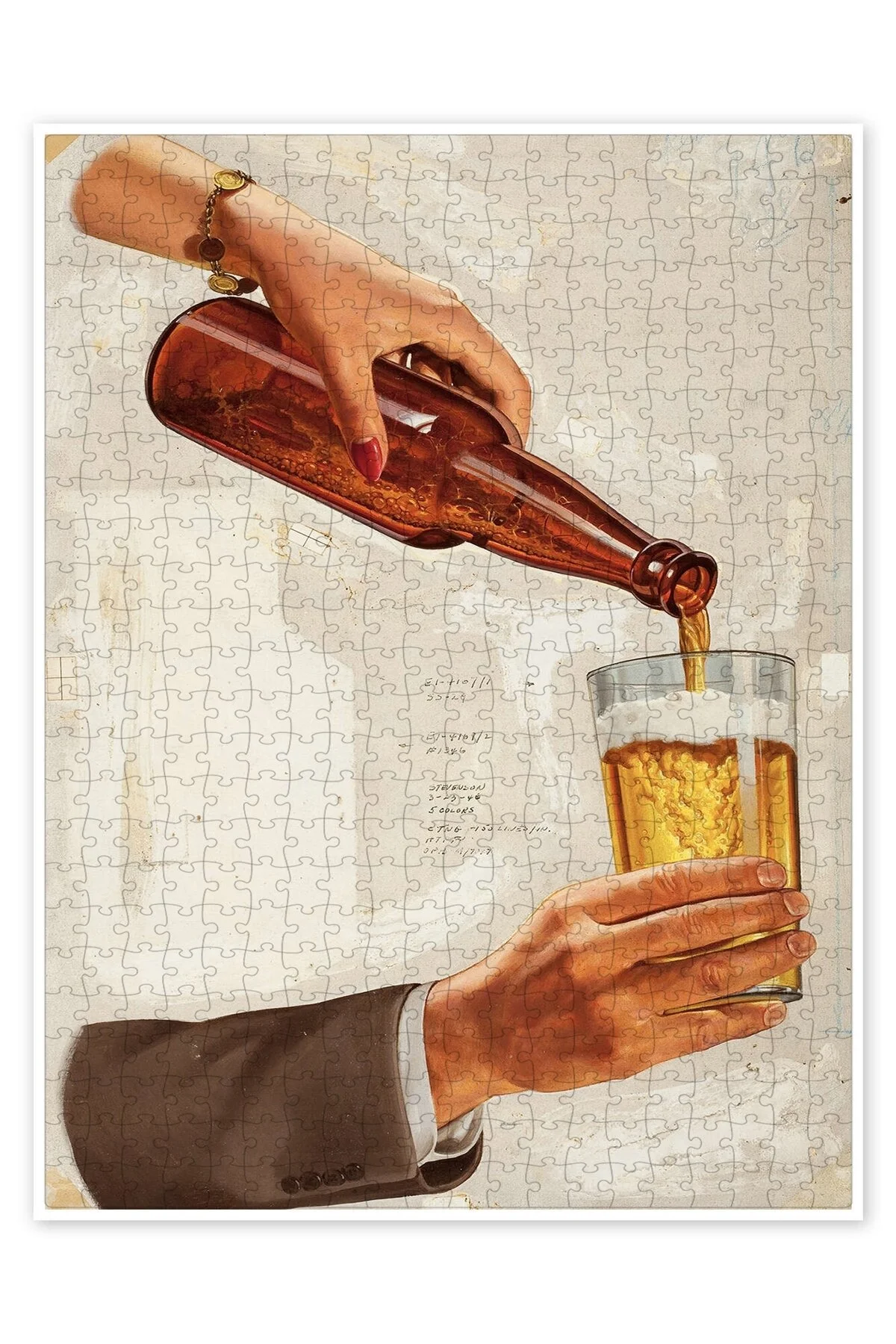 پازل آشپزخانه اره منبت کاری مویی 500 تکه NICE COLD BEER با تم مخصوص بزرگسالان از ترکیه Jeronkarji