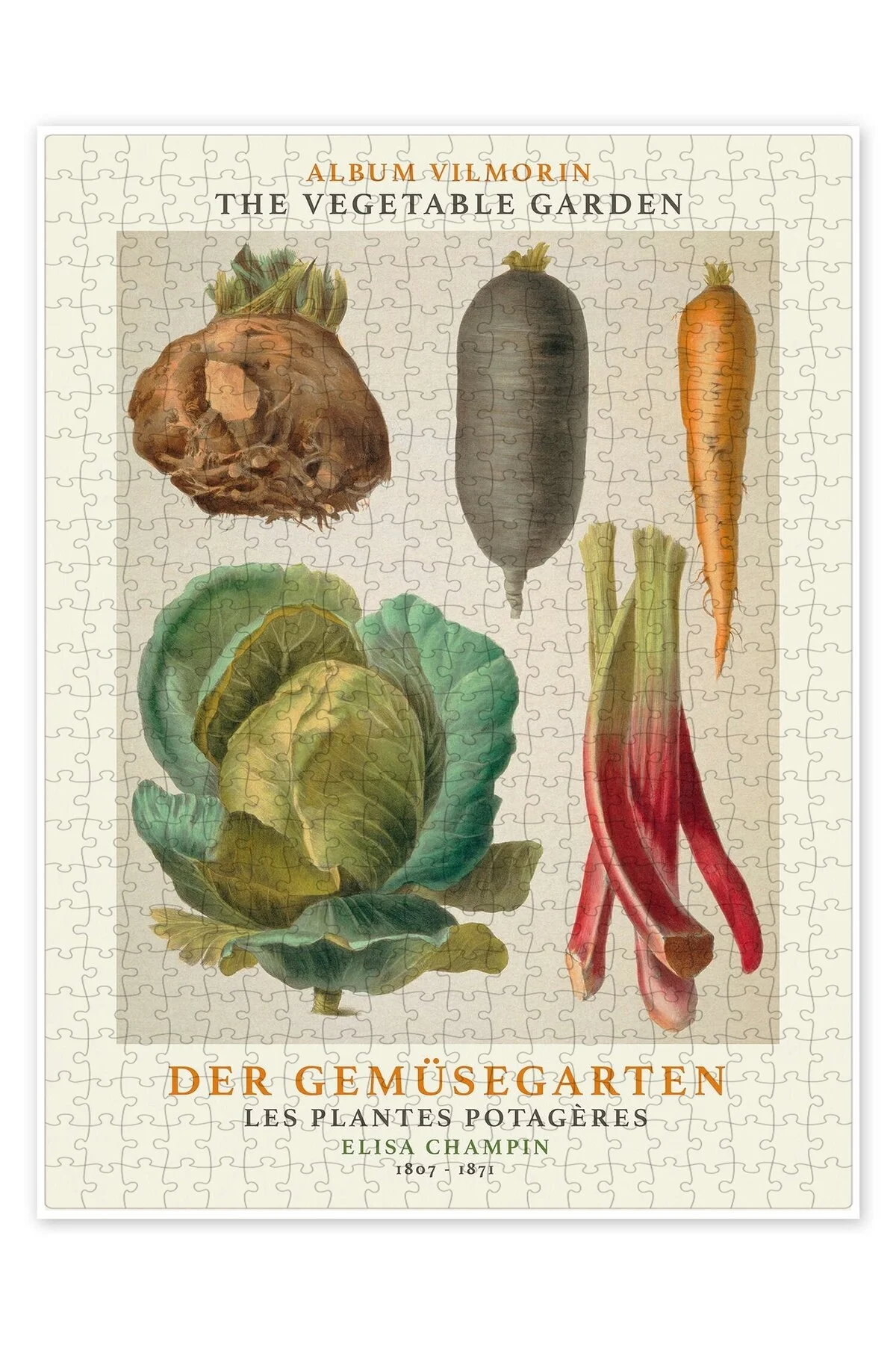 پازل آلبوم VILMORIN, VEGETABLE GARDEN V 500 PIECE اره منبت کاری مویی آشپزخانه با تم مخصوص بزرگسالان از ترکیه Jeronkarji