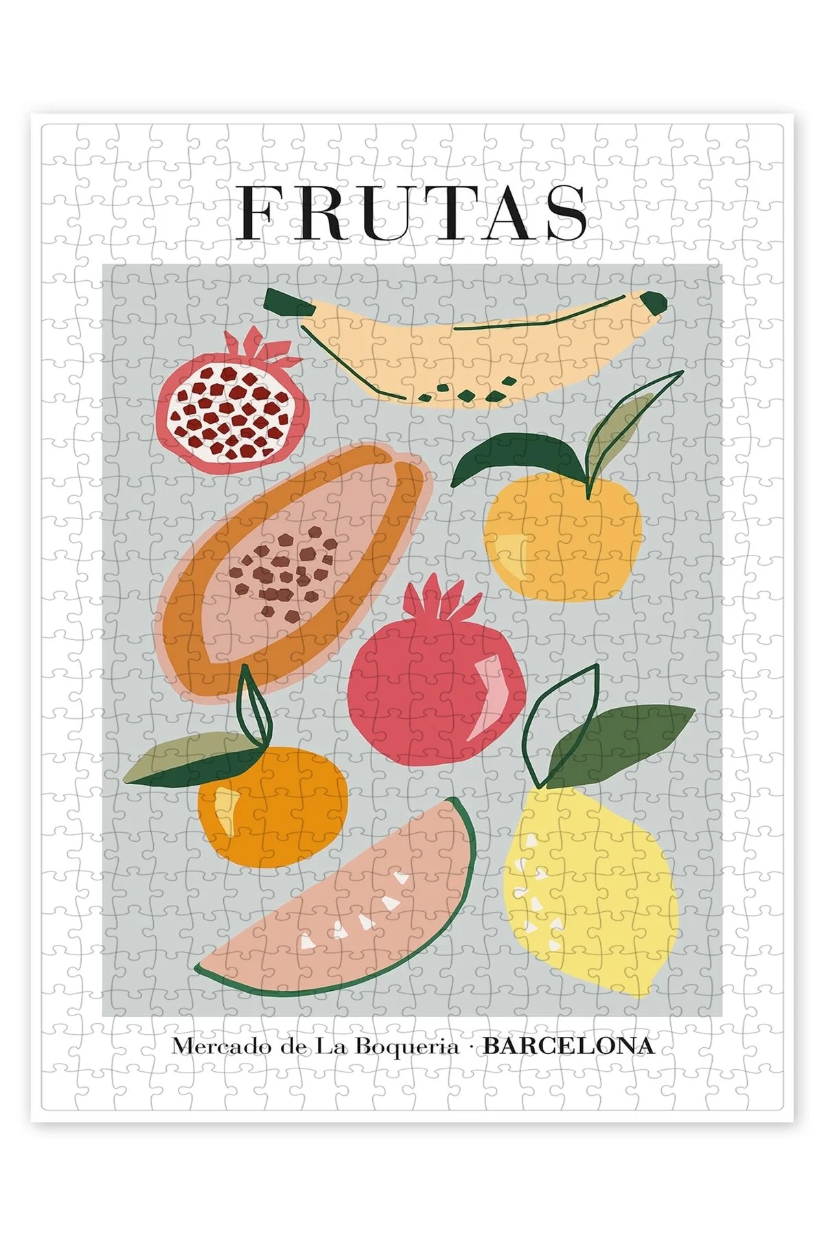 پازل FRUTAS میوه های بازار LA BOQUERÍA 500 تکه آشپزخانه اره منبت کاری مویی با تم بزرگسالان از ترکیه Jeronkarji