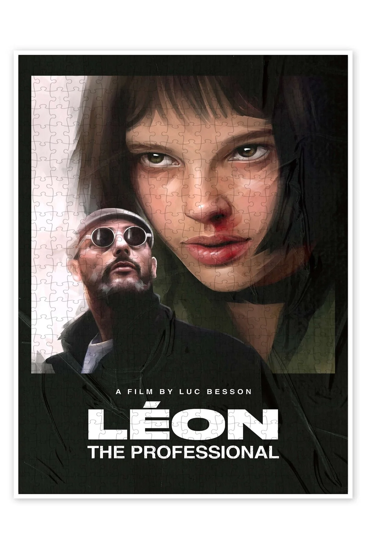 پازل LEON THE PROFESSIONAL 1994 با موضوع فیلم کلاسیک 500 قطعه اره منبت کاری مویی از ترکیه Jeronkarji