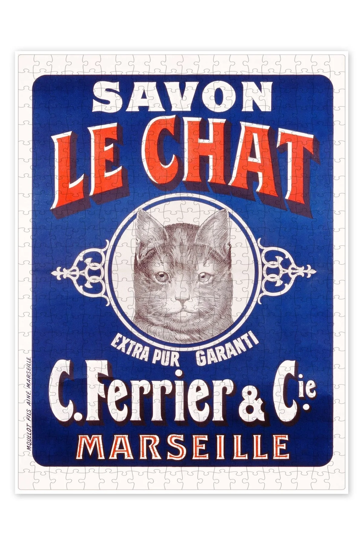 پازل SAVON LE CHAT, MARSEILLE, 1905 500 تکه گربه سگ با موضوع طبیعت و حیوانات جنگل از ترکیه Jeronkarji
