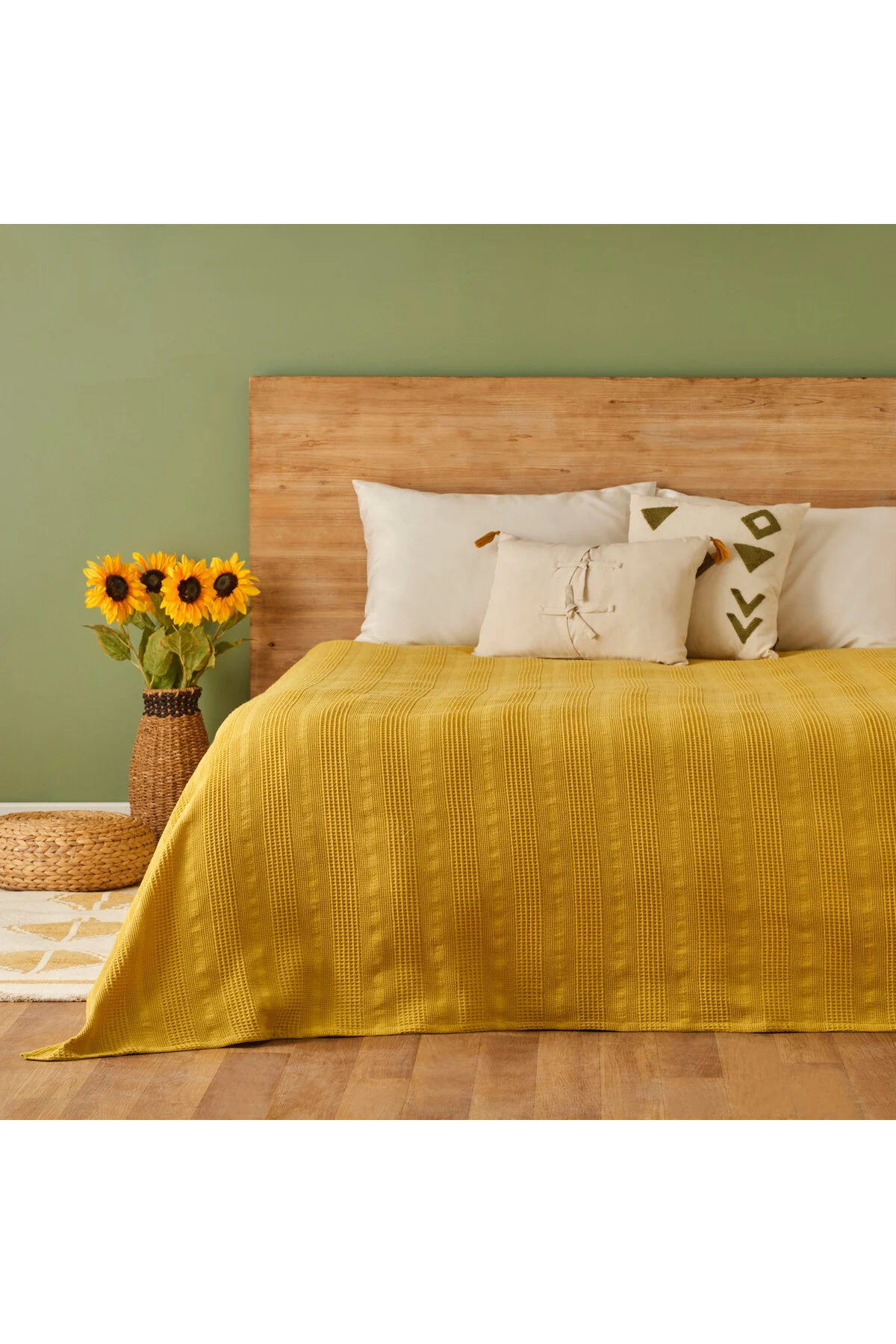 پیکه یک نفره و ست 100 ٪ پنبه راسل تک قطعه 150X220 سانتی متر Bella Maison