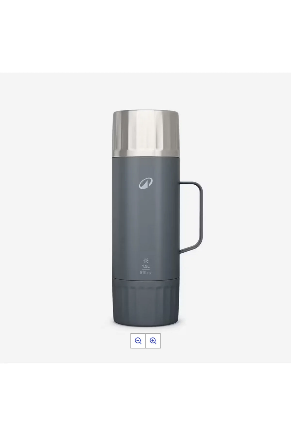 فلاسک مشکی استیل ضد زنگ 1.5 L 12 5 سانتی متر X 29 قطر سیاه دکتلون Decathlon