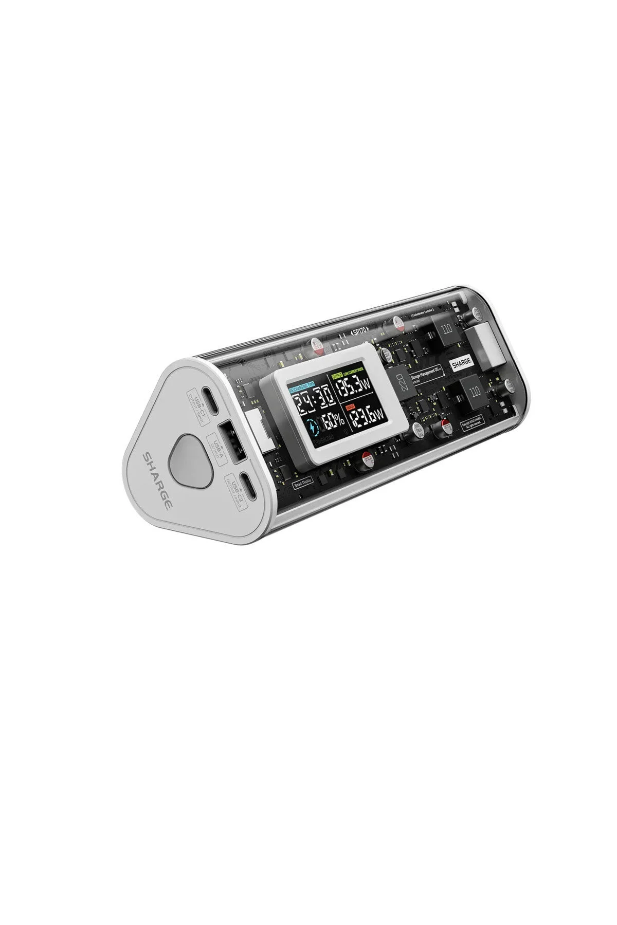 پاوربانک GAN BEYAZ POWERBANK با قدرت بالا و طراحی شفاف Sharge