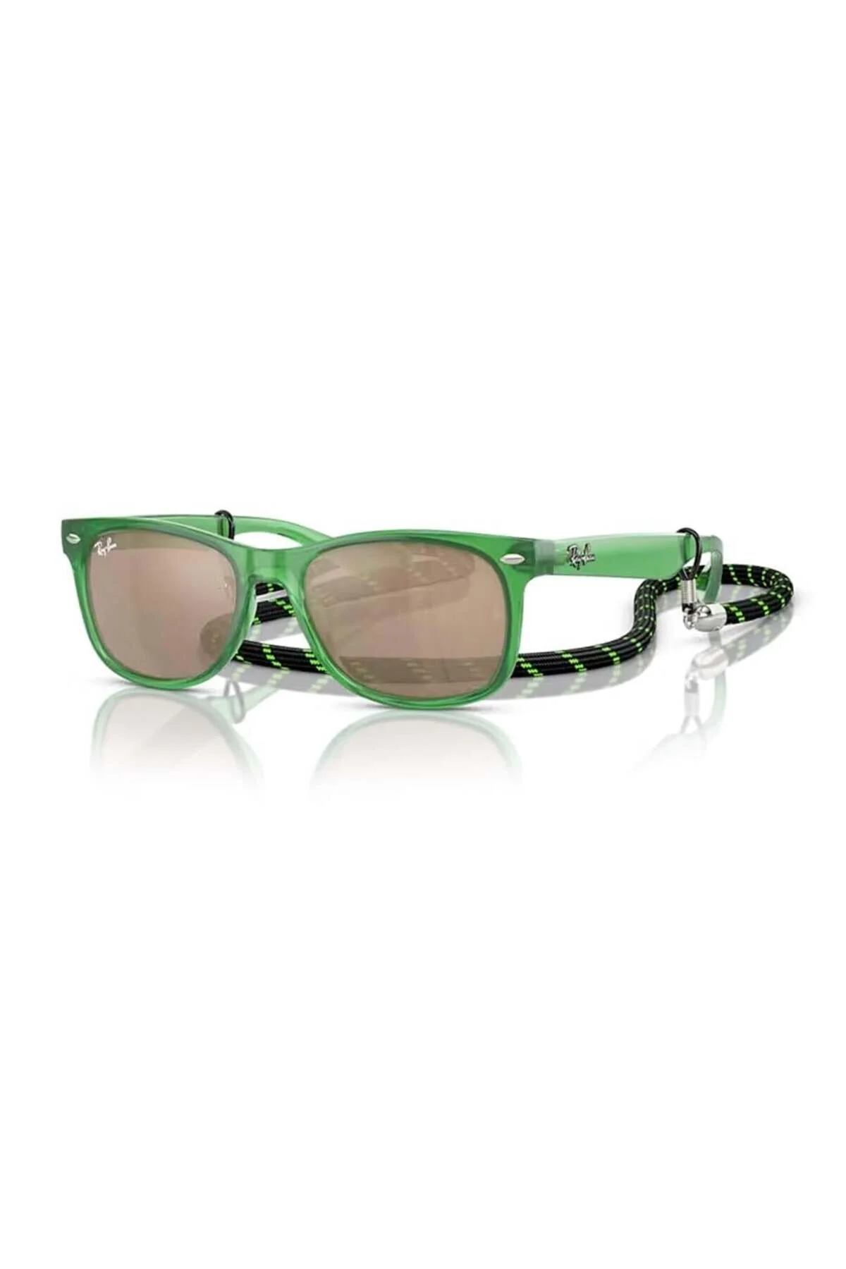 عینک آفتابی استخوانی سبز آینه ای کودکانه RJ 47 ری بن Ray-Ban