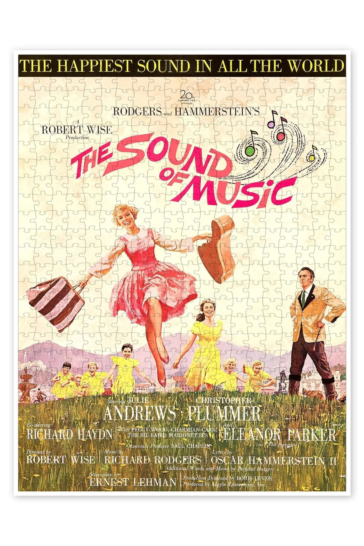 پازل THE SOUND OF MUSIC 500 PIECE اره منبت کاری مویی با موضوع فیلم کلاسیک از ترکیه Jeronkarji