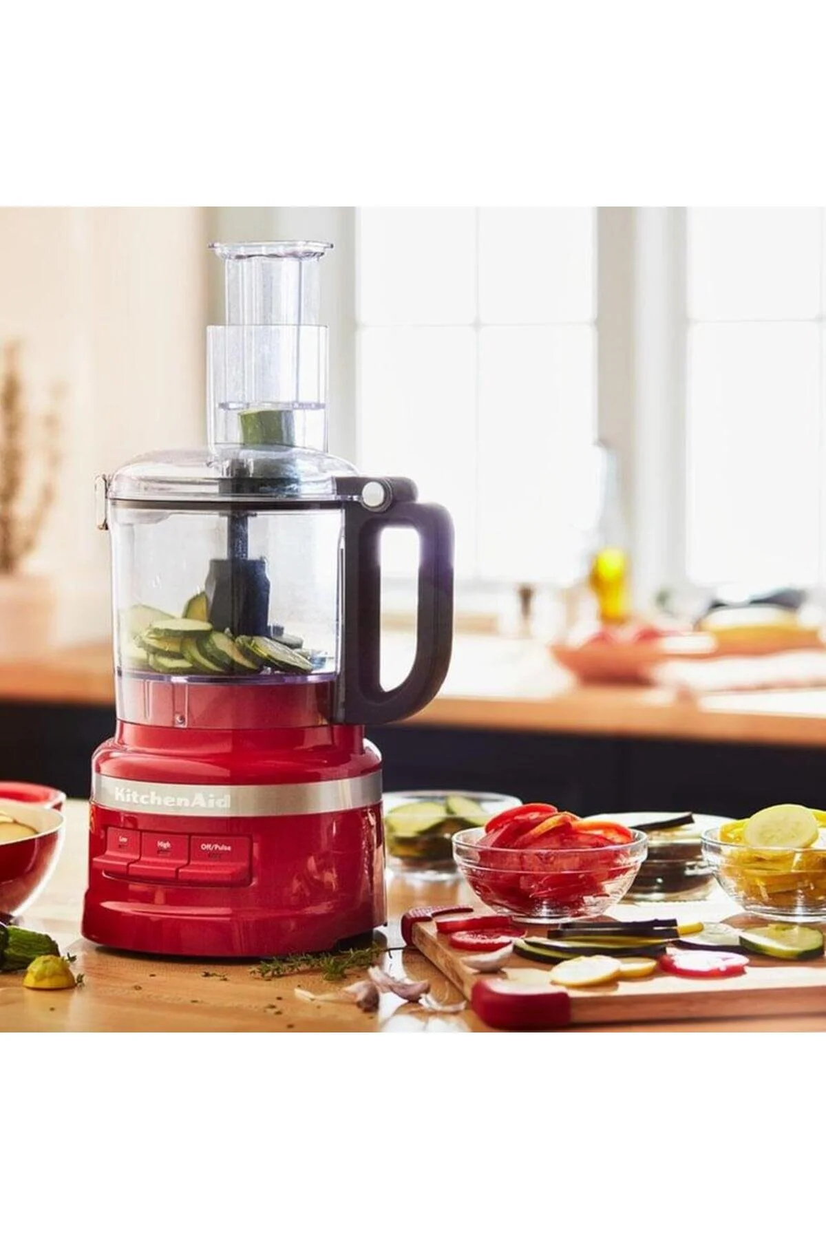 خردکن و غذا ساز قرمز حلقه آشپزخانه 17 Lt Empire Red 5Kfp0719Eer Kitchenaid