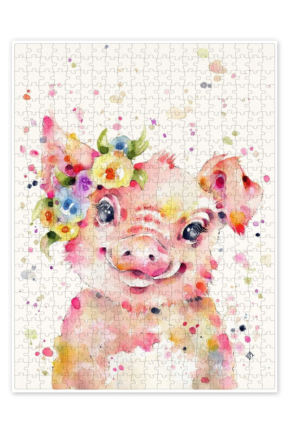 پازل اره منبت کاری مویی 500 تکه PIGGY کوچولو با تم حیوانات شاد برای بچه ها Jeronkarji