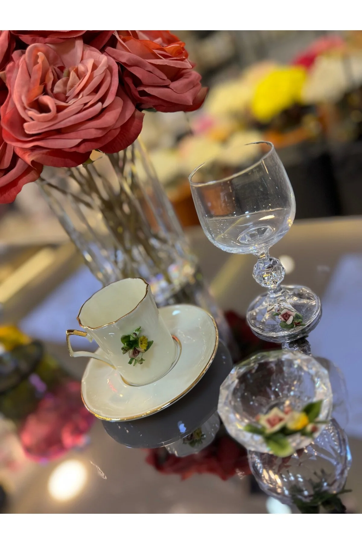 فنجان قهوه ESTERHOMEDECOR برای 6 نفر مجموعه CAPODIMONTE CUP ITALY