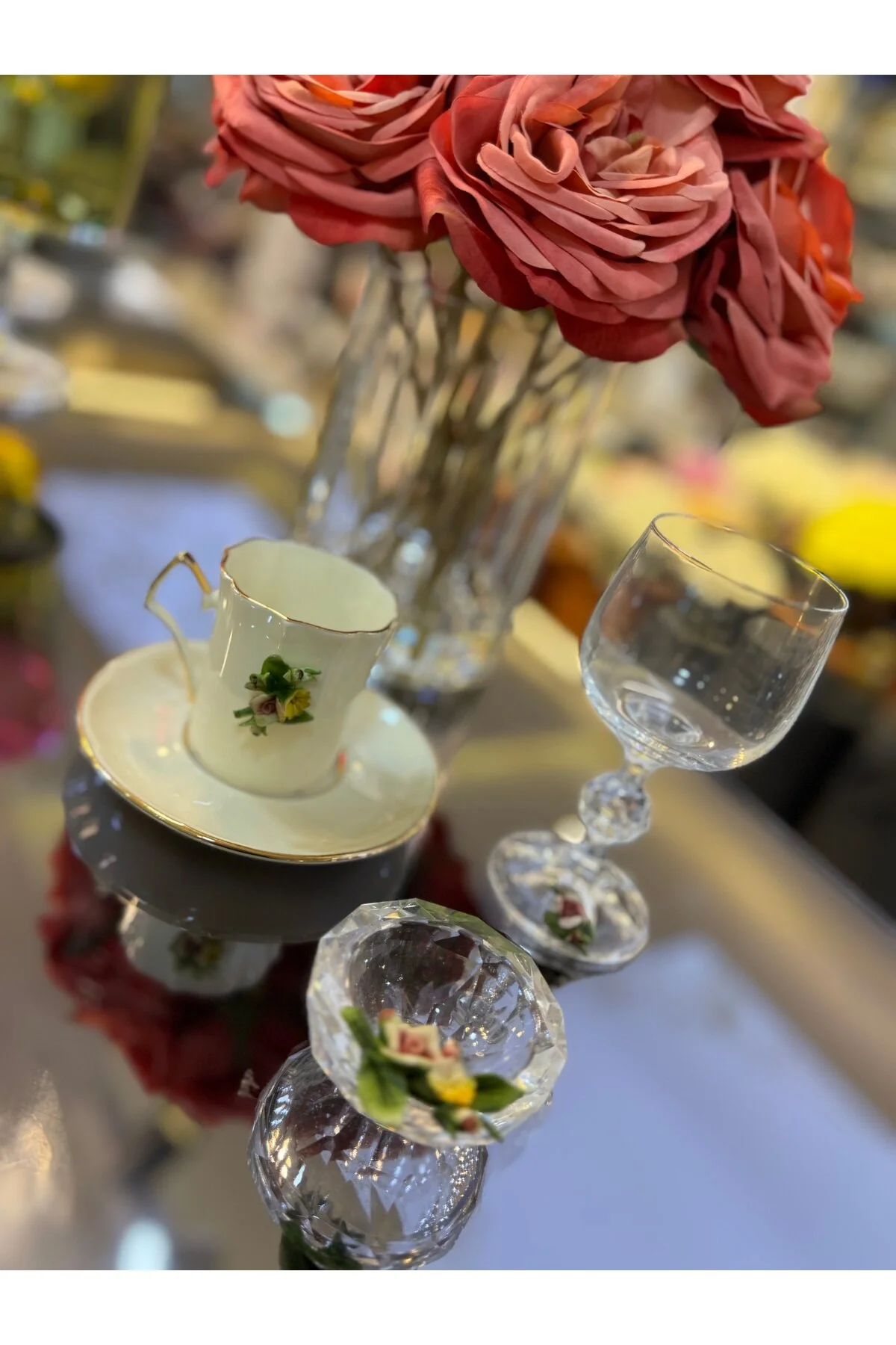 فنجان قهوه ESTERHOMEDECOR برای 6 نفر مجموعه CAPODIMONTE CUP ITALY