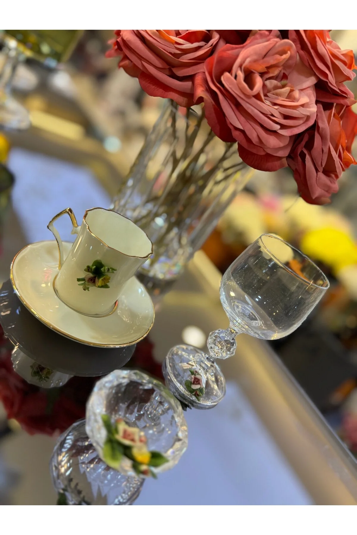 فنجان قهوه ESTERHOMEDECOR برای 6 نفر مجموعه CAPODIMONTE CUP ITALY