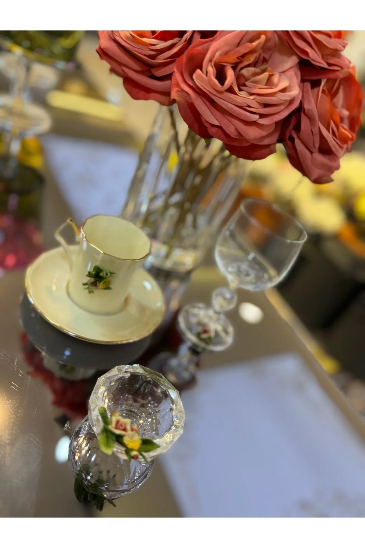 فنجان قهوه ESTERHOMEDECOR برای 6 نفر مجموعه CAPODIMONTE CUP ITALY
