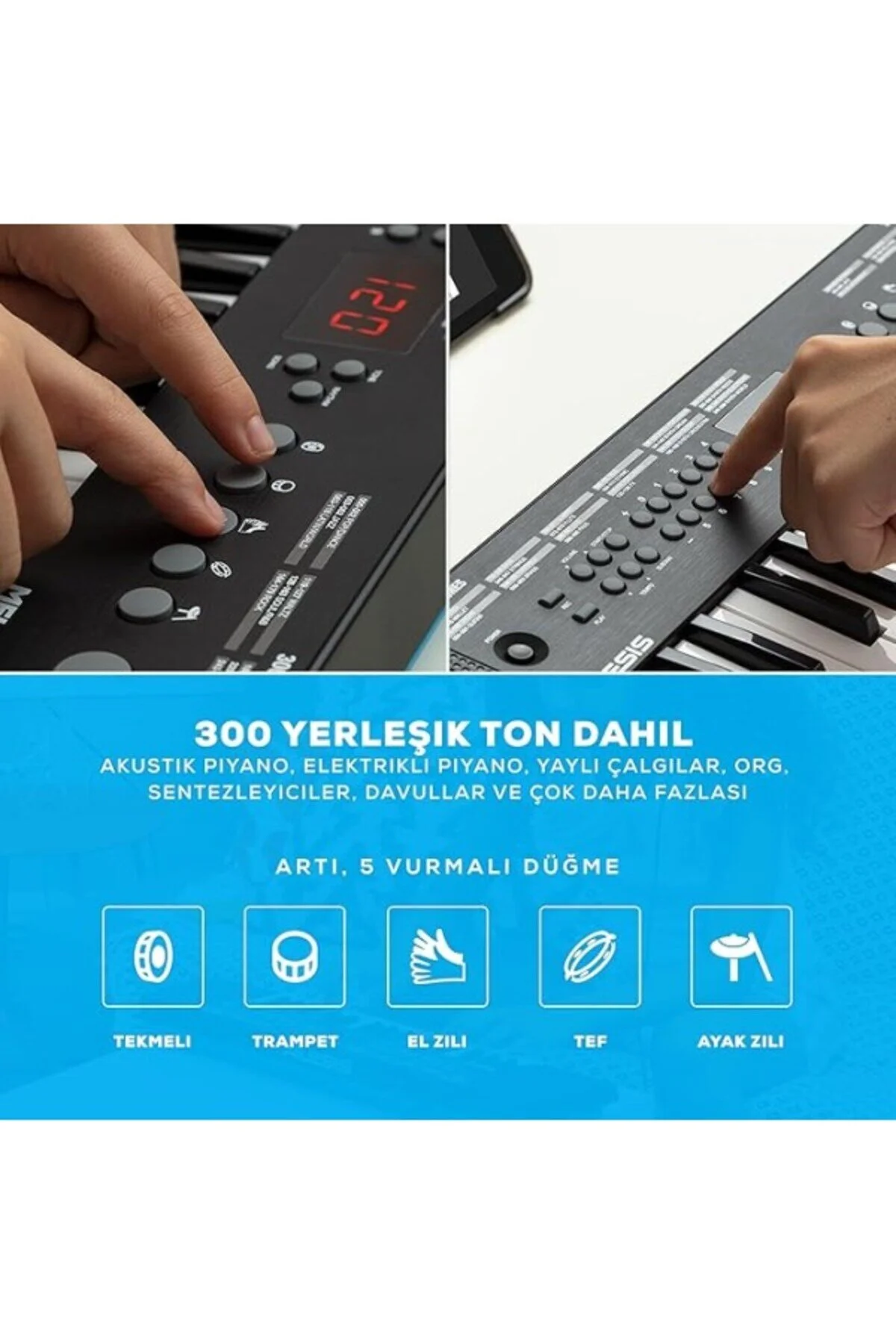 ارگ ALESIS MELODY 32 صفحه کلید پیانو دیجیتال قابل حمل بلندگو داخلی 300 صدای یکپارچه 40 ShopZum