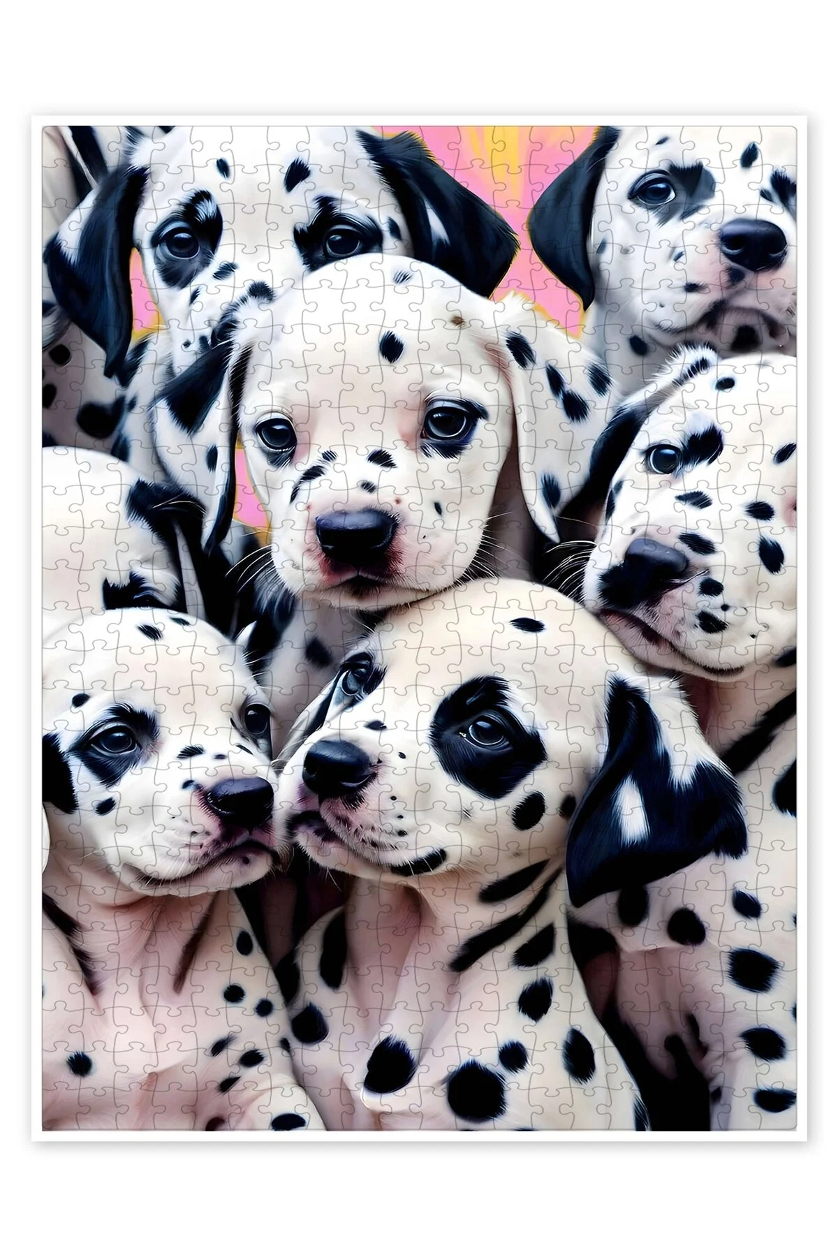 پازل DALMATIAN LOVE 500 PIECE اره منبت کاری مویی شاد با تم حیوانات برای کودکان از ترکیه Jeronkarji