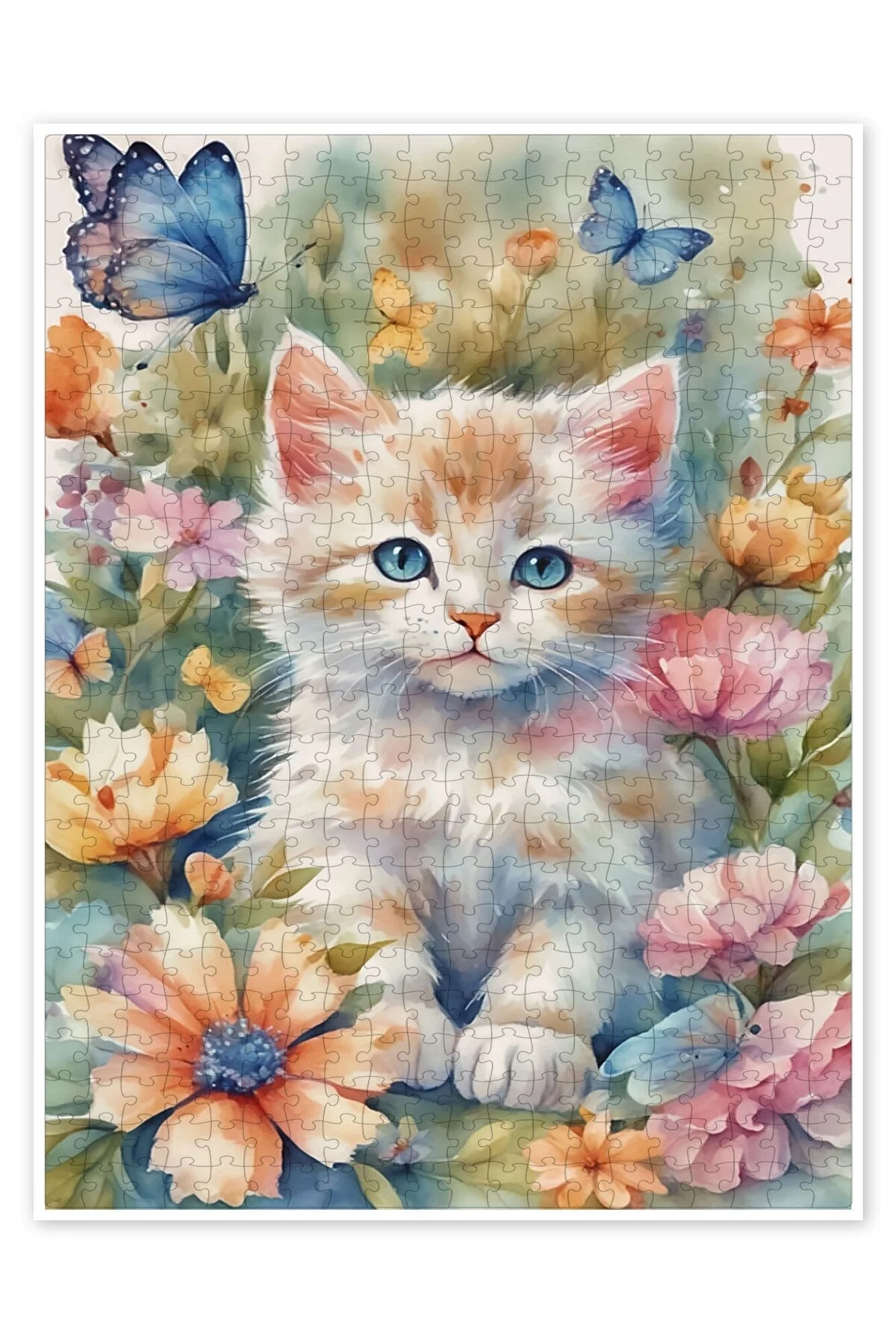 پازل 500 تکه CAT IN THE GARDEN با موضوع سگ گربه حیوانات جنگل و طبیعت از ترکیه Jeronkarji