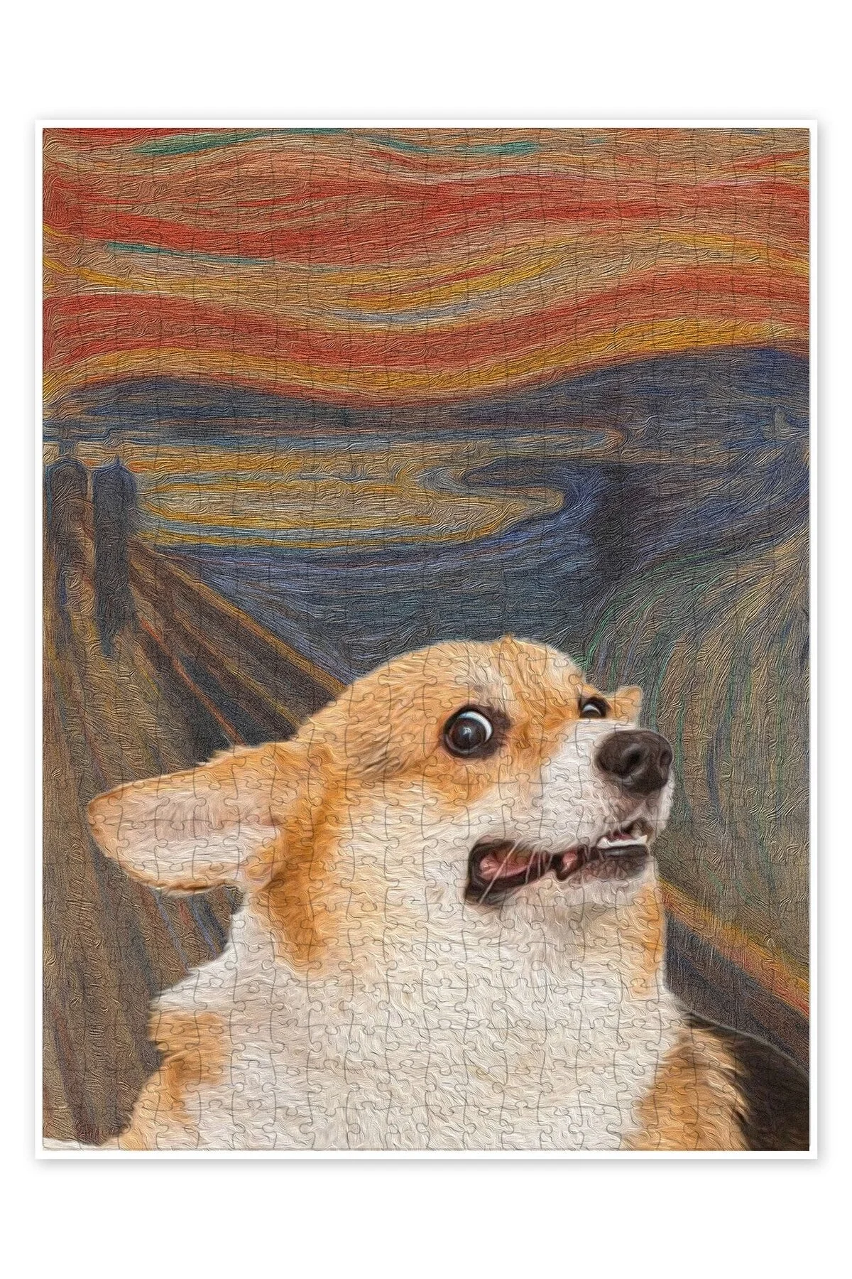 پازل SCREAM CORGI 500 PIECE PUZZLE CAT DOG با موضوع طبیعت و حیوانات جنگل از ترکیه Jeronkarji