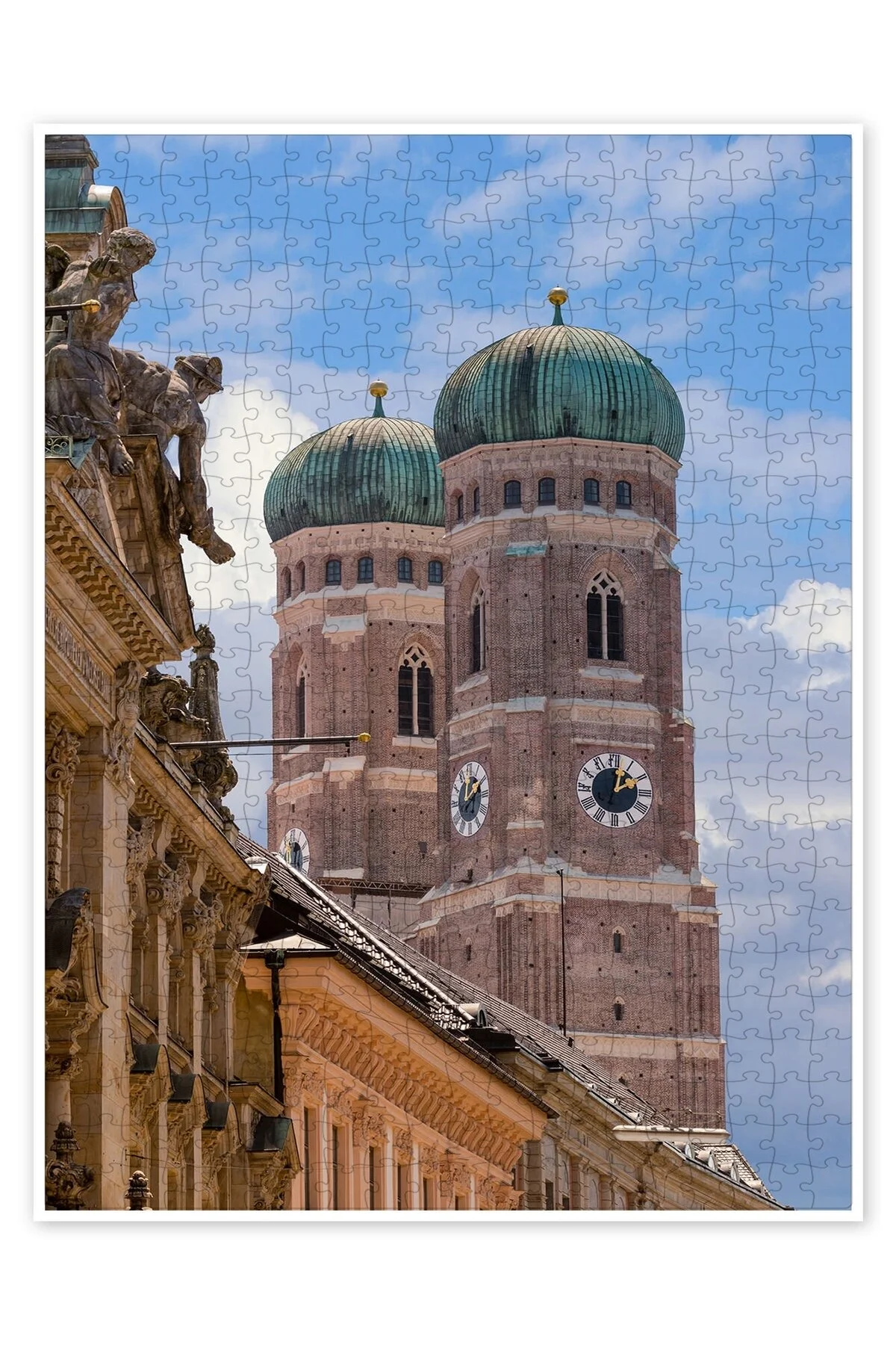 پازل مونیخ FRAUENKIRCHE 500 قطعه اره منبت کاری مویی شهر منظره سرگرمی مضمون از ترکیه Jeronkarji