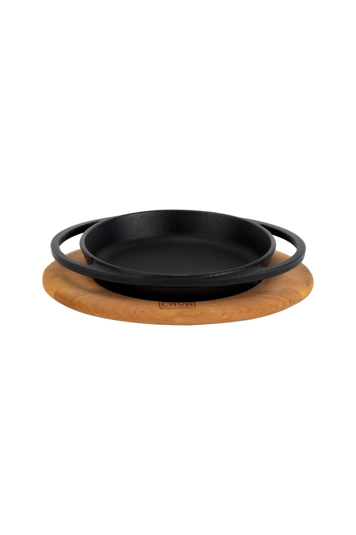 ماهیتابه کوچک ساهان ریخته گری میدان دور رینگ چدن مونولین دو دسته راش سرویس چوب قطر Ø 16 سانتی متر. Lava