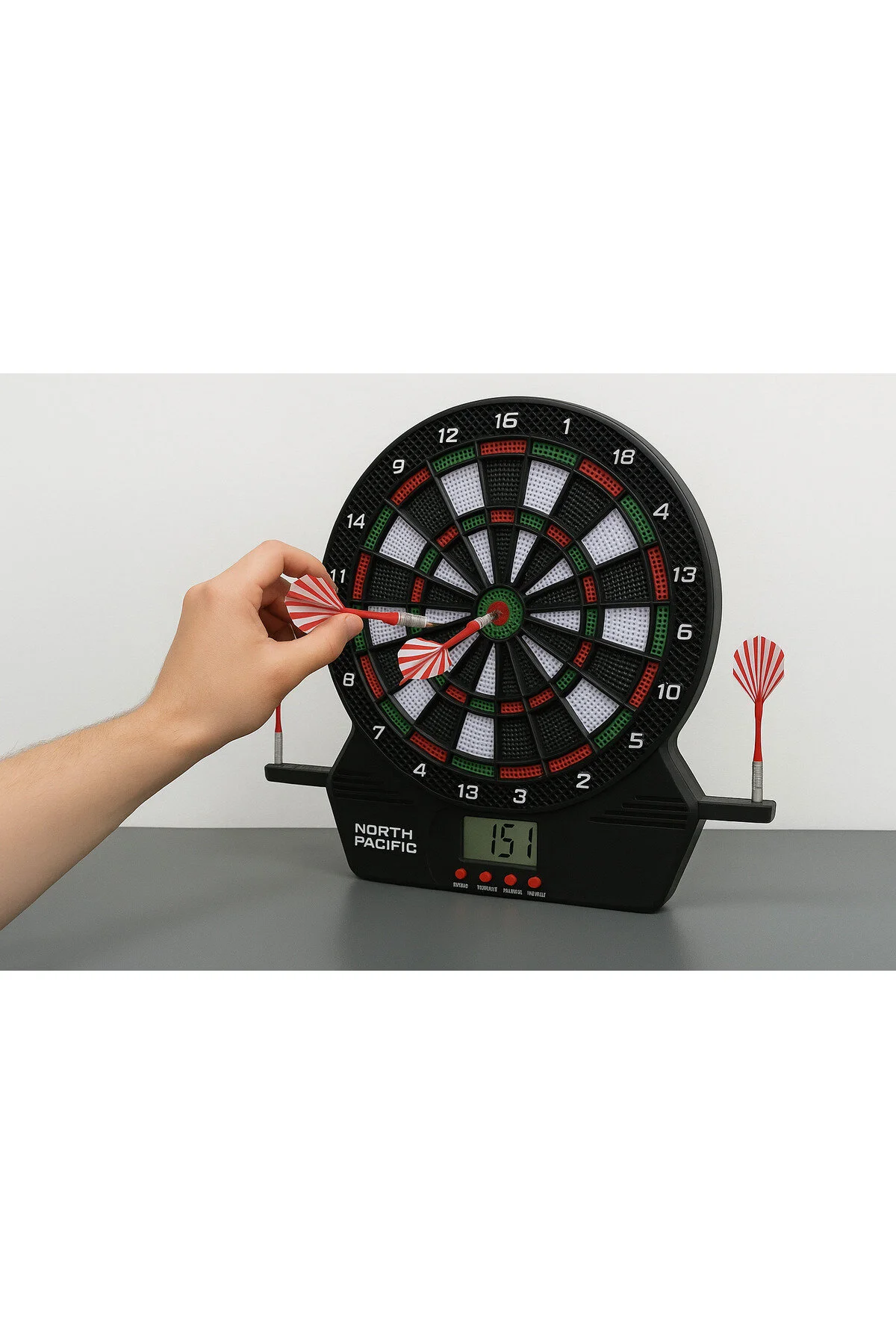 تخته دارت DARTBOARD ELECTRONIC 1 8 پخش کننده صفحه نمایش LCD DART 74 حالت بازی مختلف North Pacific