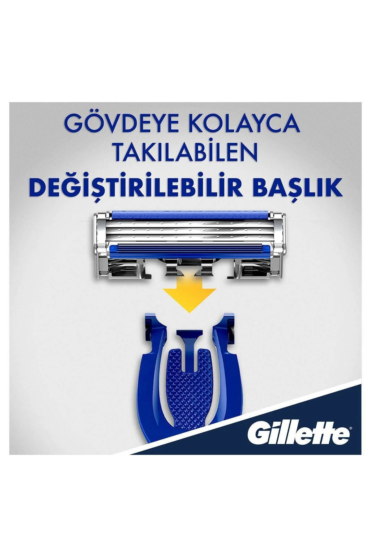 تیغ اصلاح مردانه Blue3 Hybrid با 8 عدد یدک ژیلت Gillette