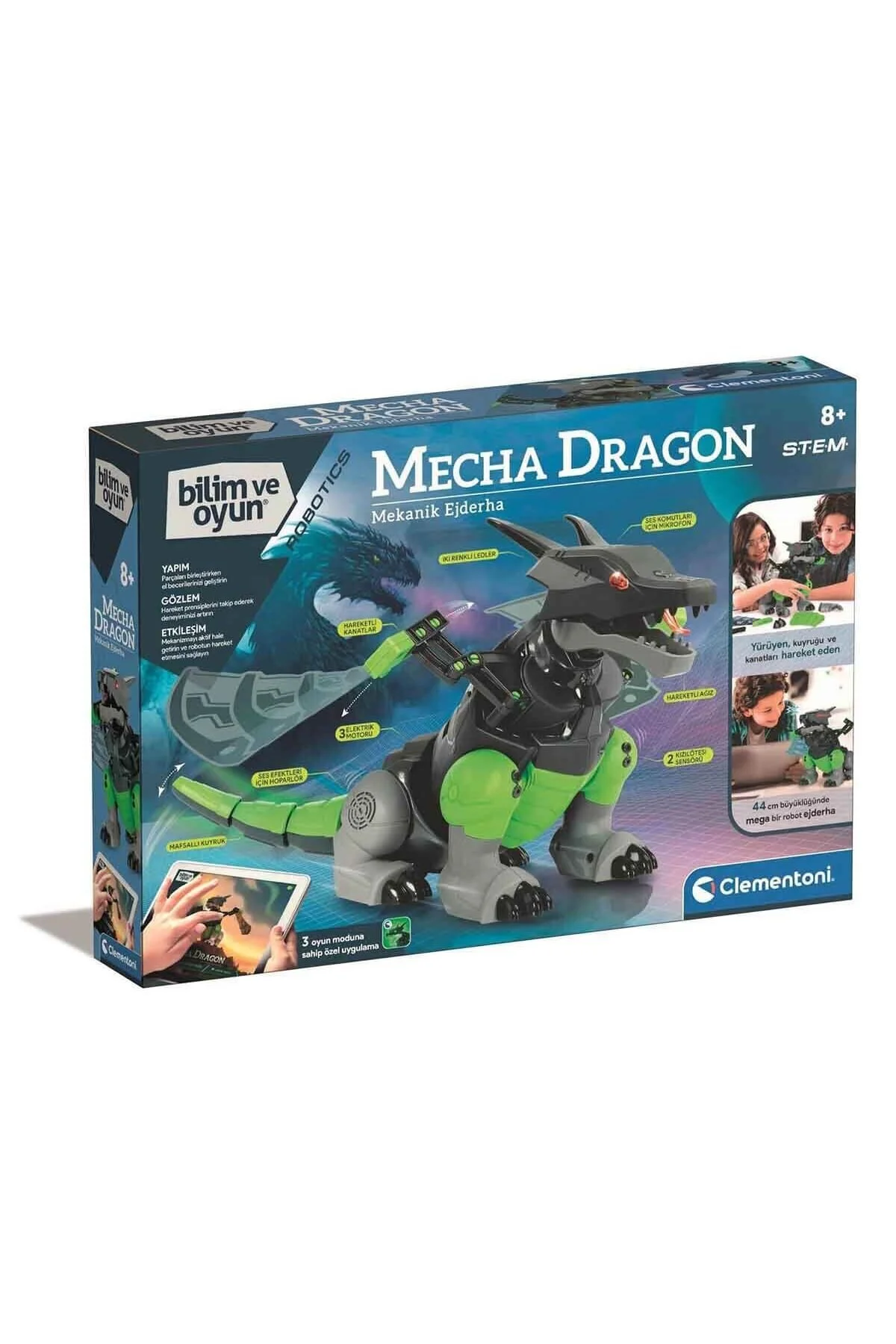 ست علمی اسباب بازی من انتخاب کردم که MECHE DRAGON MECHANICAL 64326 SCIENCE AND GAME 8+ را خریداری Clementoni