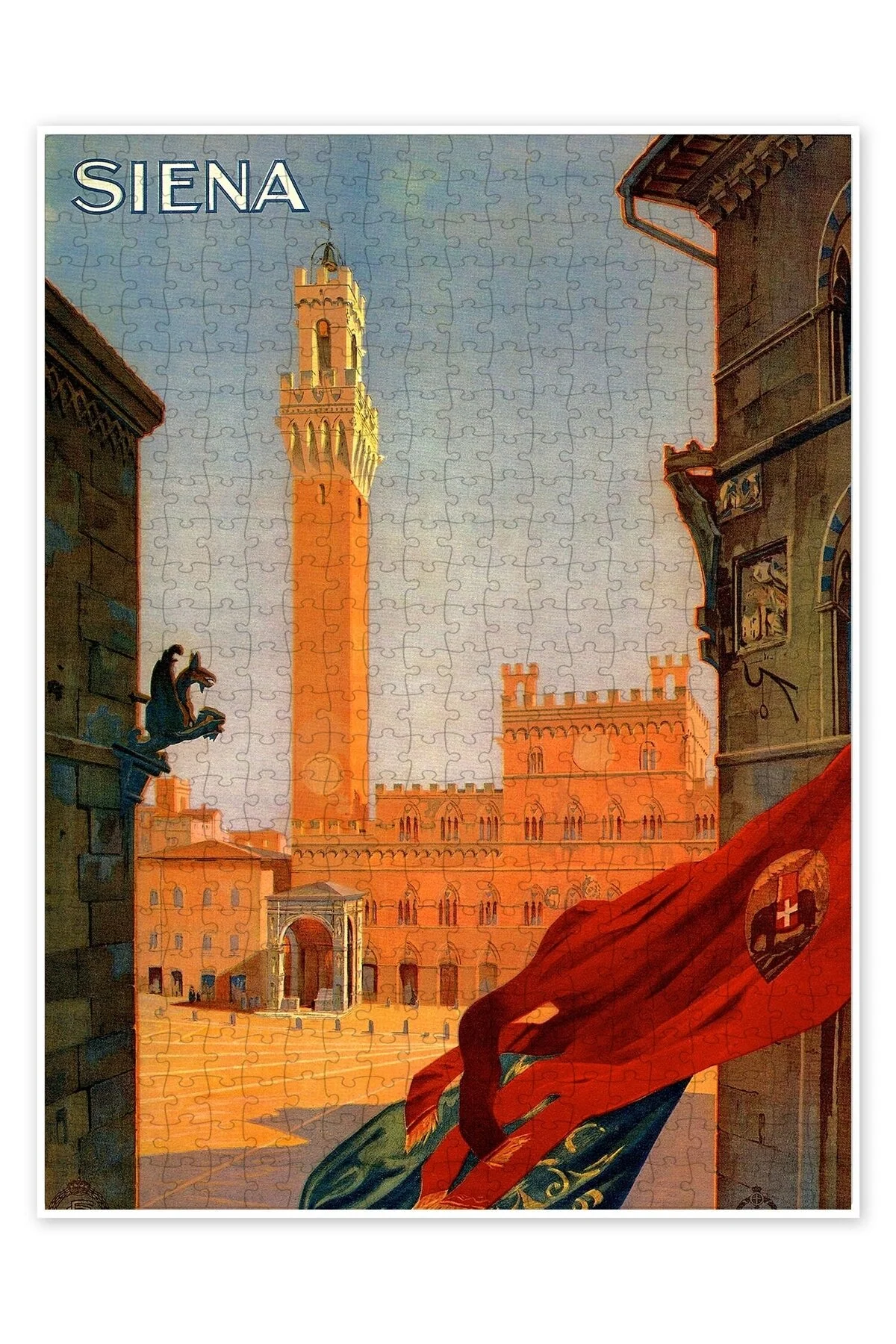 پازل SIENA در توسکانی ایتالیا 500 تکه اره منبت کاری مویی منظره شهر سرگرمی مضمون از ترکیه Jeronkarji