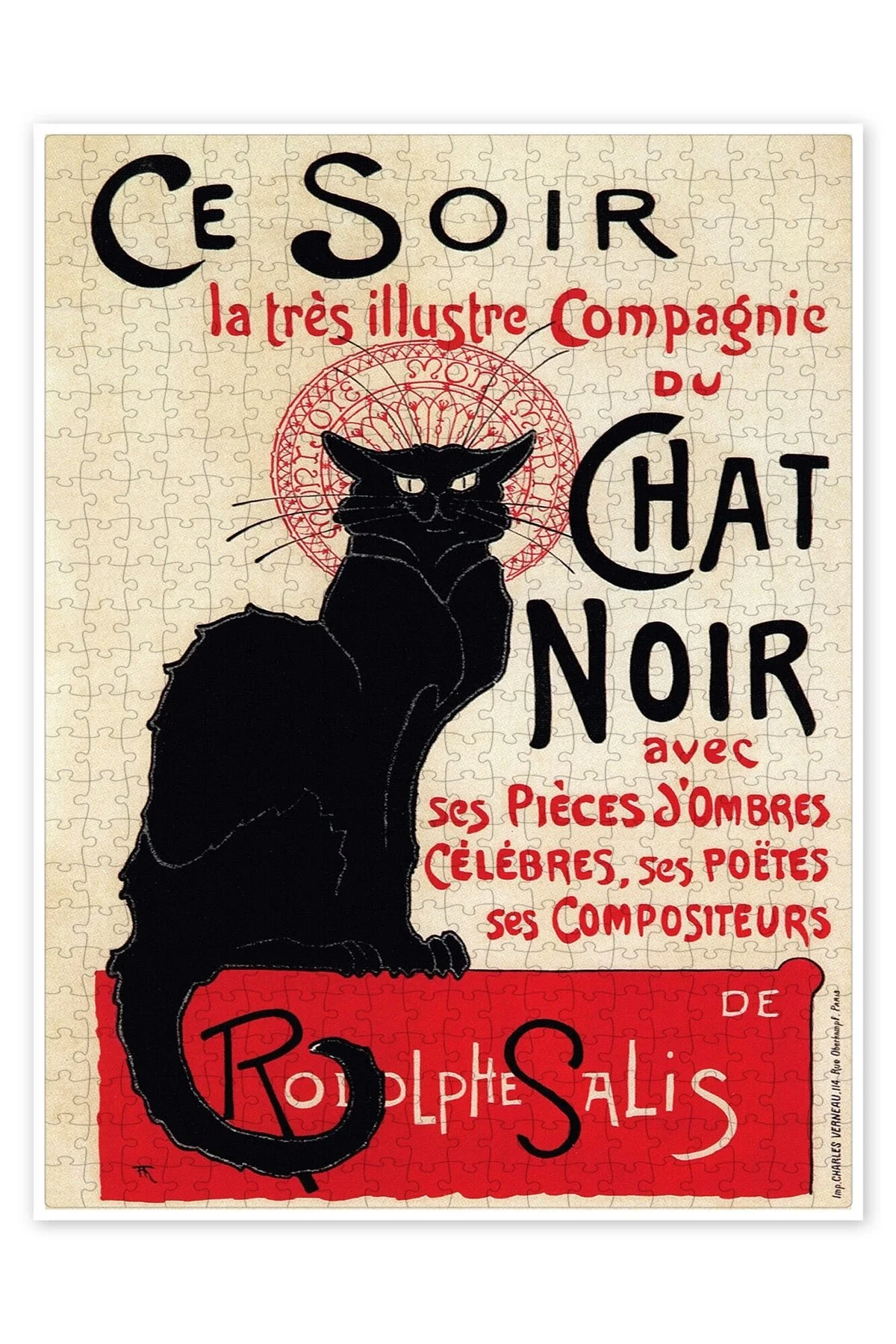 پازل LE CHAT NOIR I 500 PIECE PUZZLE گربه سگ با موضوع طبیعت و حیوانات جنگل از ترکیه Jeronkarji