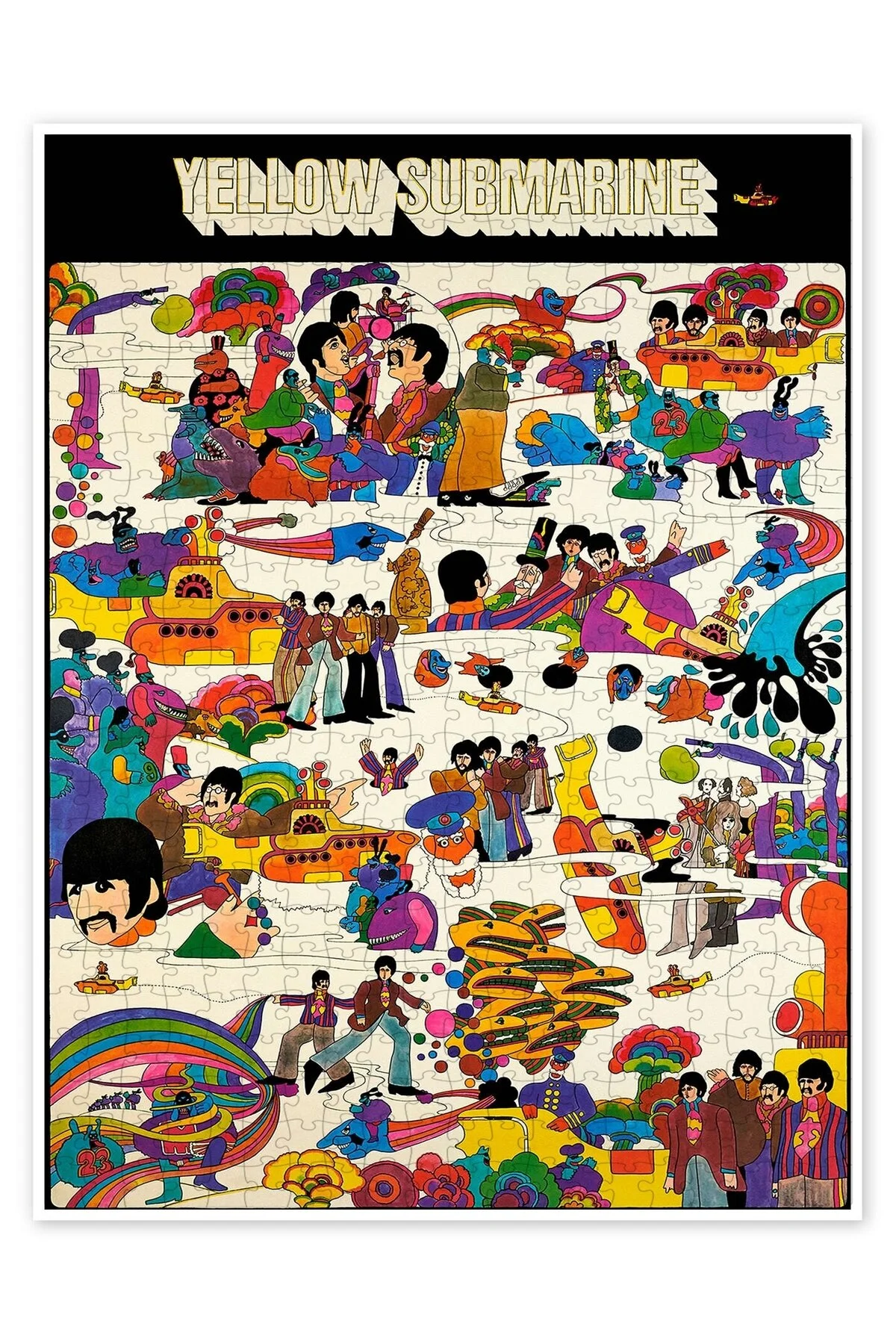 پازل THE BEATLES YELLOW SUBMARINE 500 PIECE JIGSAW PUZZLE با موضوع فیلم کلاسیک از ترکیه Jeronkarji