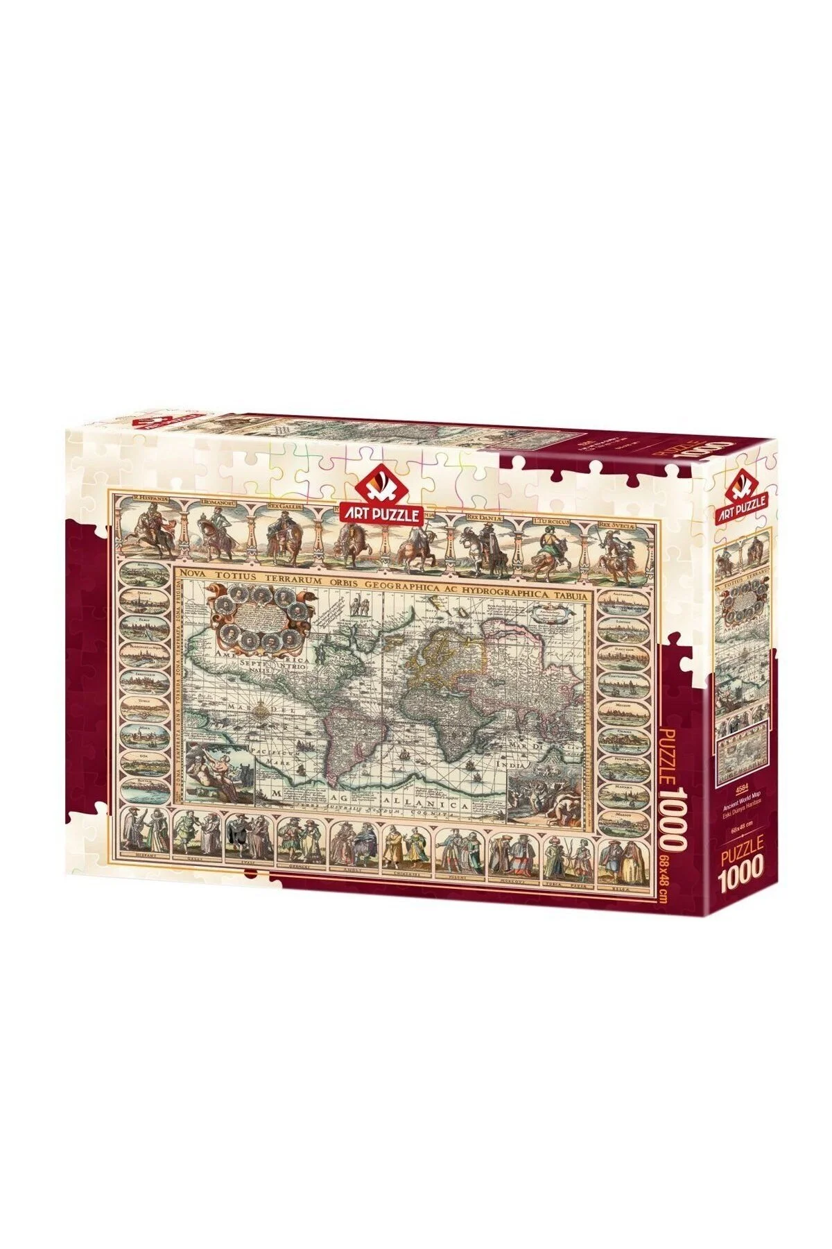 لگو 4584 نقشه جهان قدیمی 1000 پازل قطعه اورجینال ارت Art Puzzle