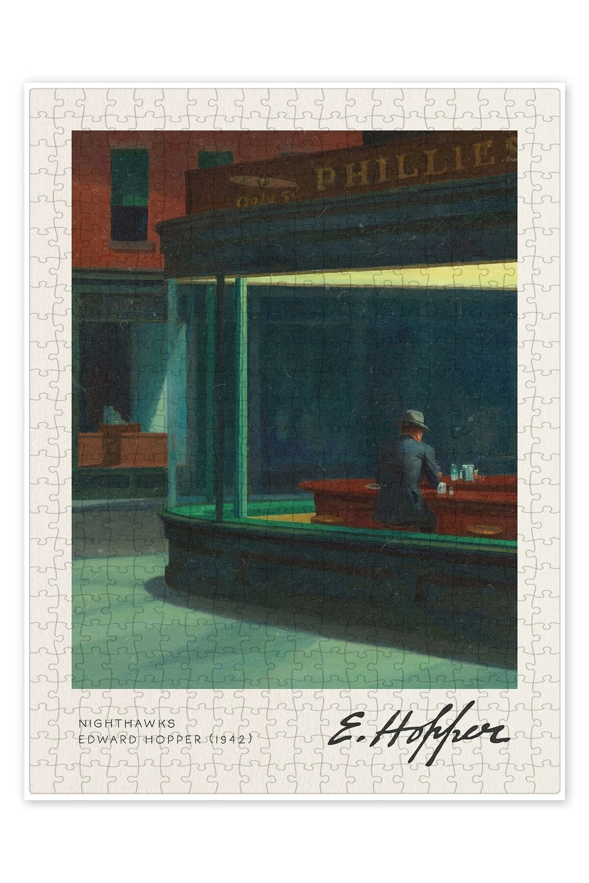 پازل NIGHTHAWKS جزئیات آشپزخانه 500 تکه اره منبت کاری مویی برای بزرگسالان از ترکیه Jeronkarji