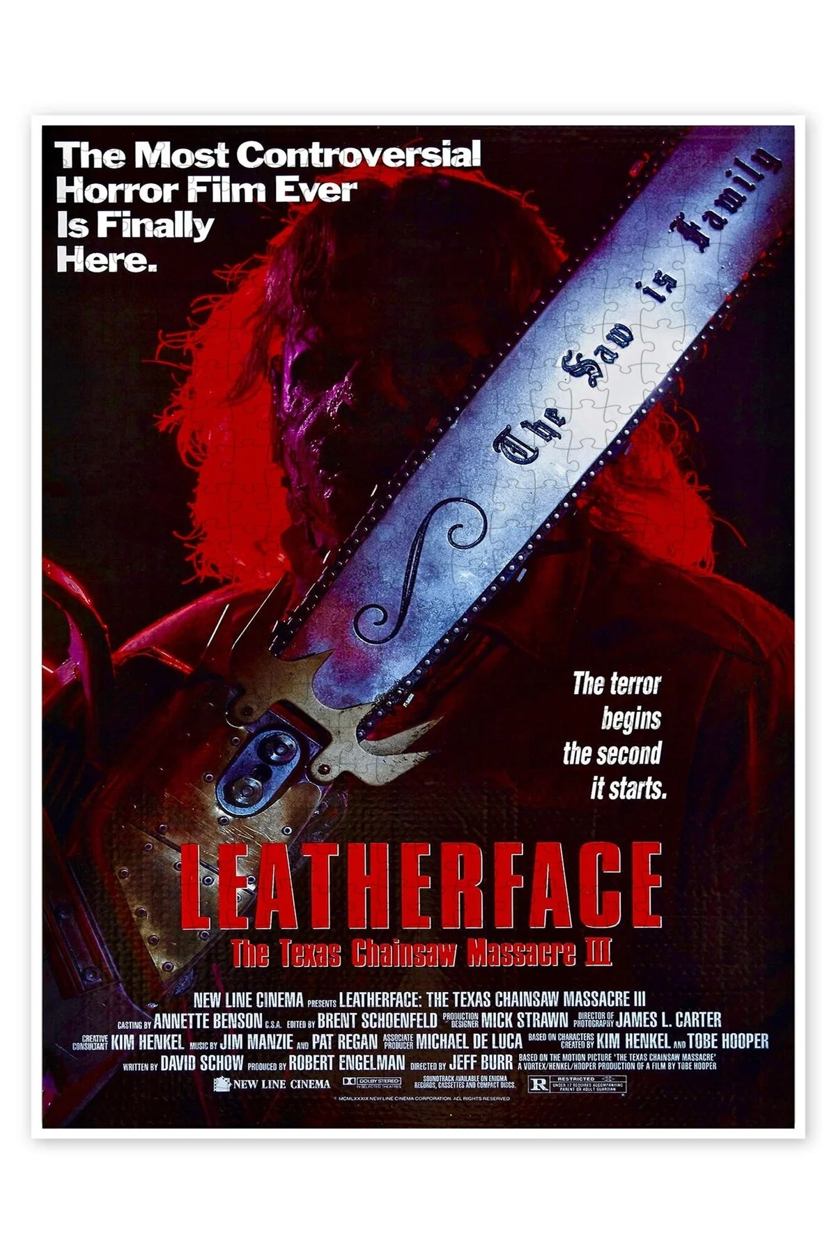پازل LEATHERFACE THE TEXAS CHAINSAW MASSACRE III 500 PIECE PUZZLE JIGSAW با تم فیلم کلاسیک از ترکیه Jeronkarji
