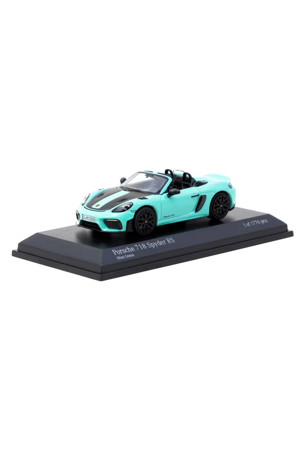 مدل خودرو TARMAC WORKS X MINICHAMPS 1 64 PORSCHE 718 SPYDER RS ​​MINT GREEN TOYFEST