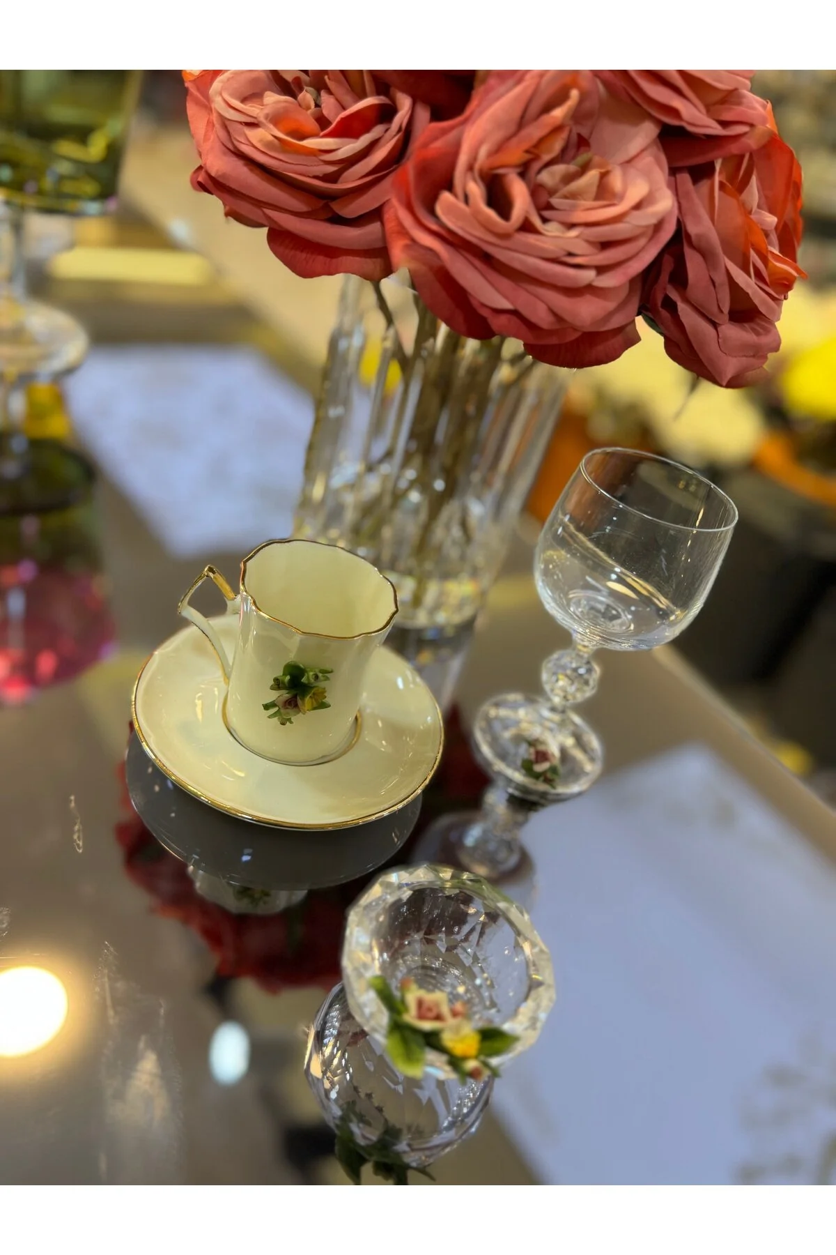 فنجان قهوه ESTERHOMEDECOR برای 6 نفر مجموعه CAPODIMONTE CUP ITALY