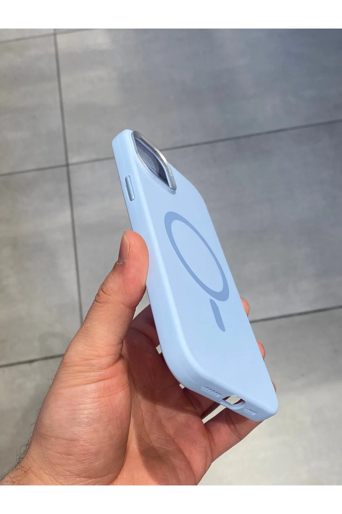 کاور و قاب سیلیکونی مخملی با پشتیبانی از شارژ MAGSAFE سازگار آیفون 14 پلاس 15 Mee.co
