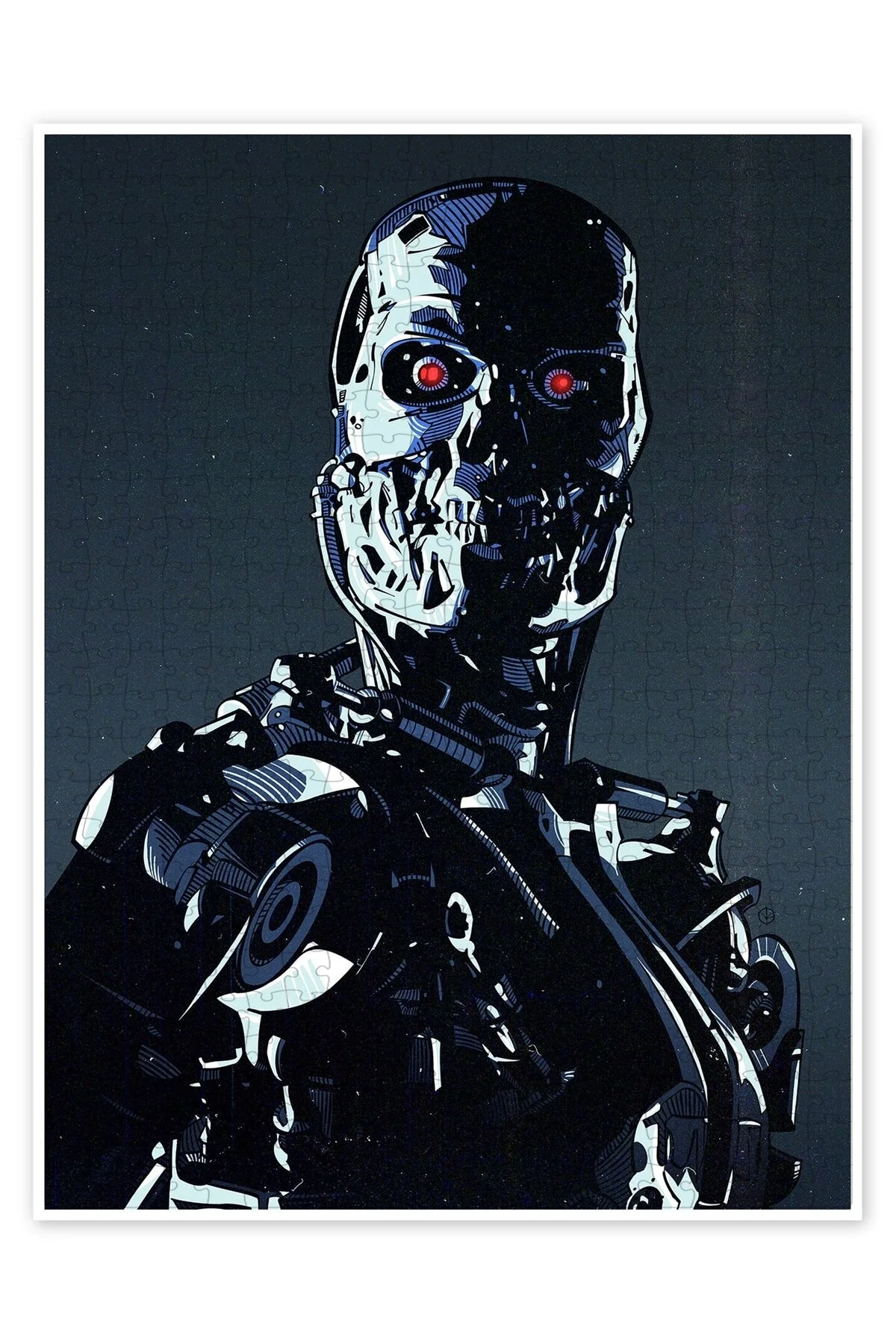 پازل تم فیلم کلاسیک اره منبت کاری مویی 500 قطعه TERMINATOR II از ترکیه Jeronkarji